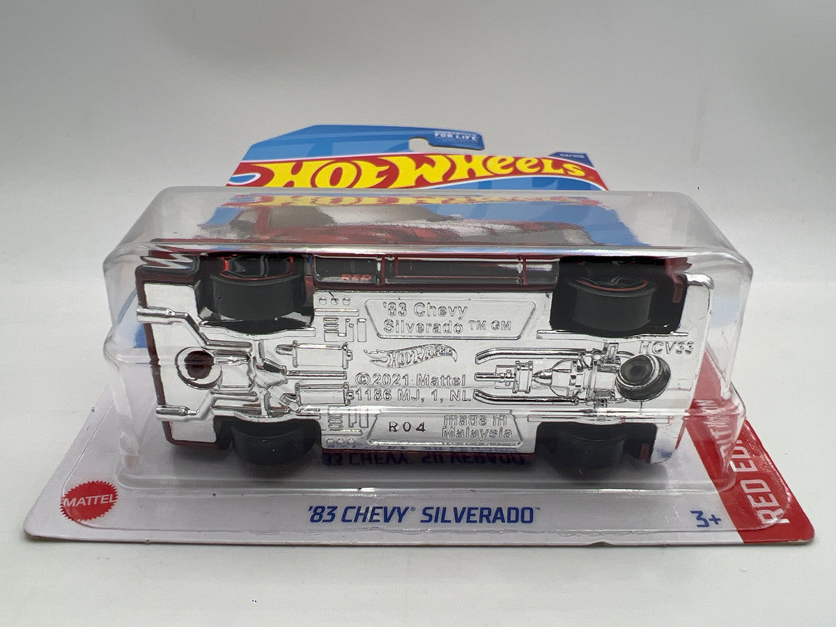 Hot Wheels Target Exclusive Red Edition #114 83 Chevy Silverado Red W/Protector