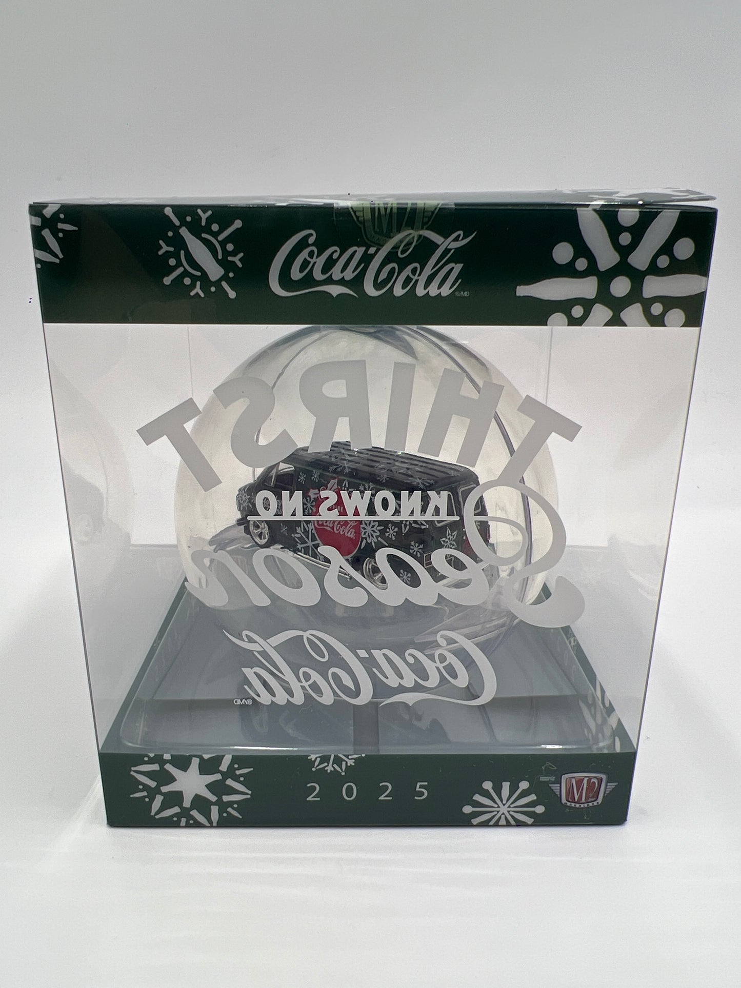 2025 M2 Machines Coca Cola Holiday Christmas Ornaments 1971 Chevrolet Van Dark Green