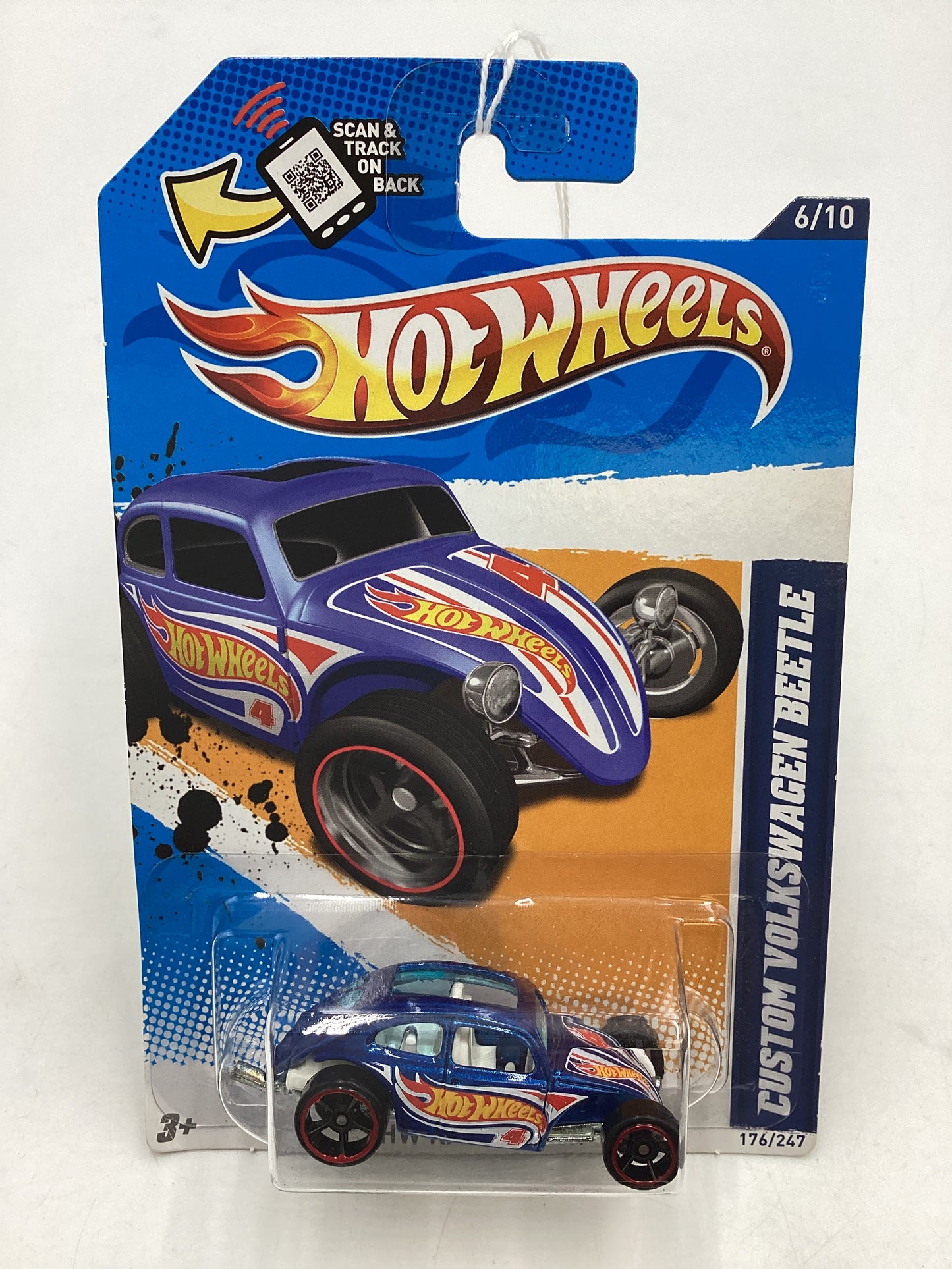 2012 HW Racing #176 Custom Volkswagen Beetle Blue 95E