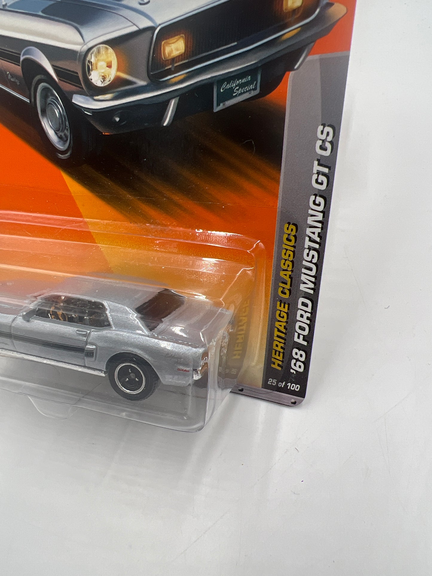 2011 Matchbox #25 Heritage Classics 68 Ford Mustang GT CS Silver 30G