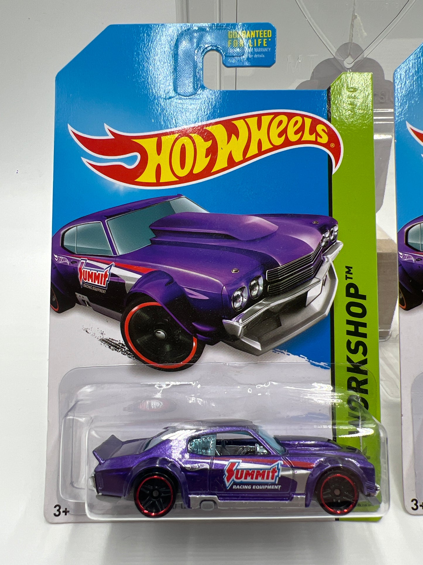 2014 Hot Wheels Workshop #243 70 Chevy Chevelle Purple Summit 2 Pack MC5/PR5 Wheel Variations W/Protector