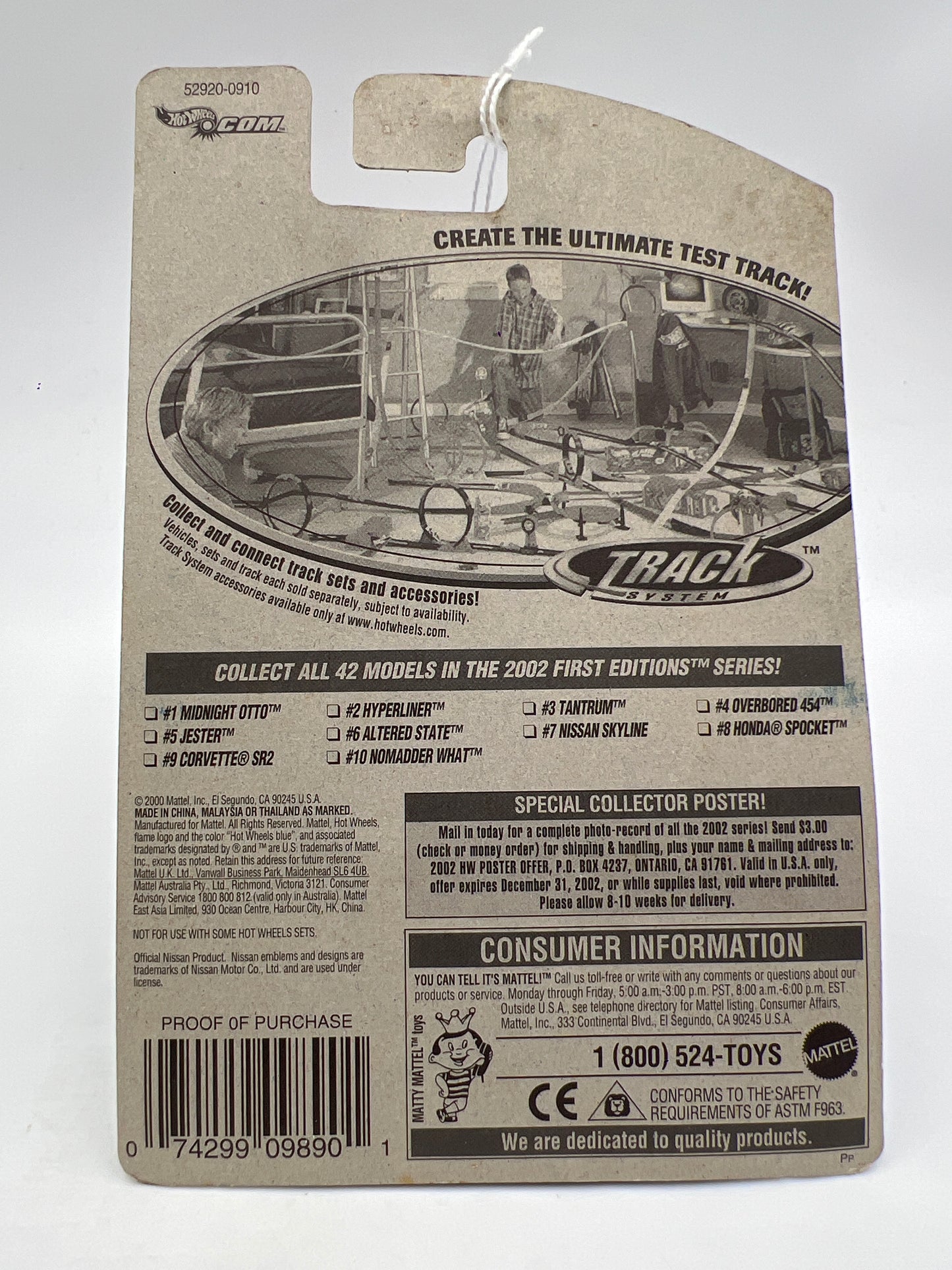 2002 Hot Wheels First Editions #19 Nissan Skyline Blue W/5 Spoke Wheels SR