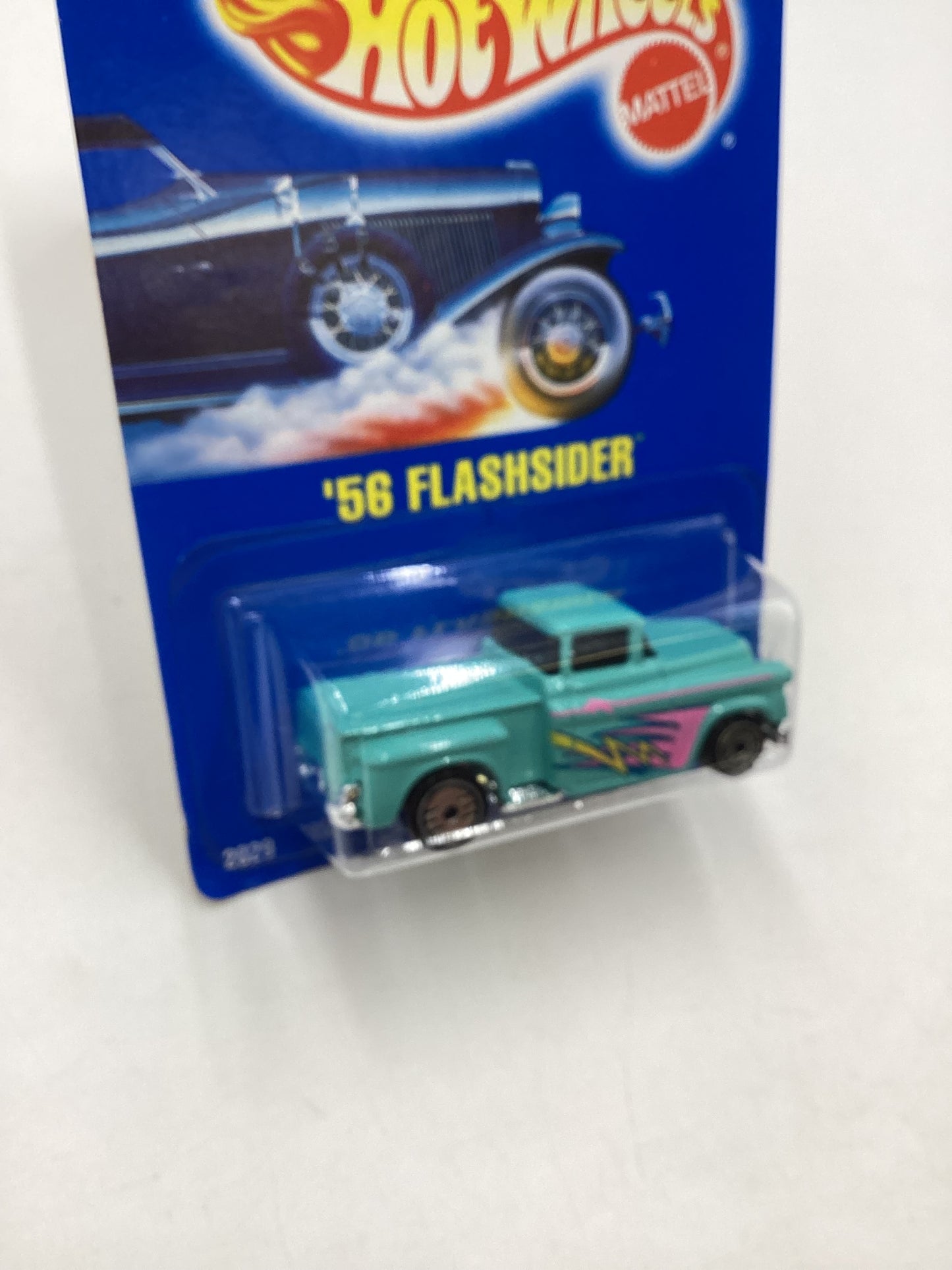 Hot Wheels Blue Card Collector No. 136 56 Flashsider Light Blue UH Chrome Wheels