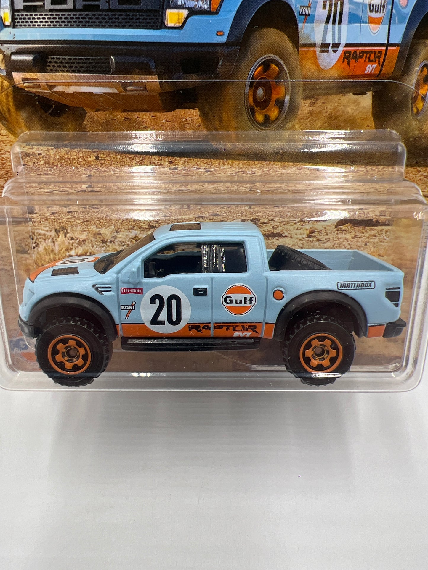 2019 Matchbox Ford Truck Series 10 Ford F-150 SVT Raptor Gulf Blue 150A
