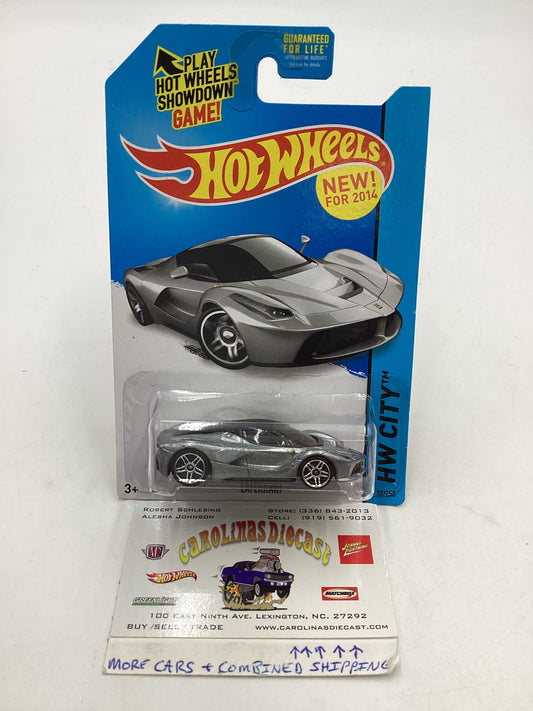 2014 Hot wheels #038 Laferrari Silver w/Protector