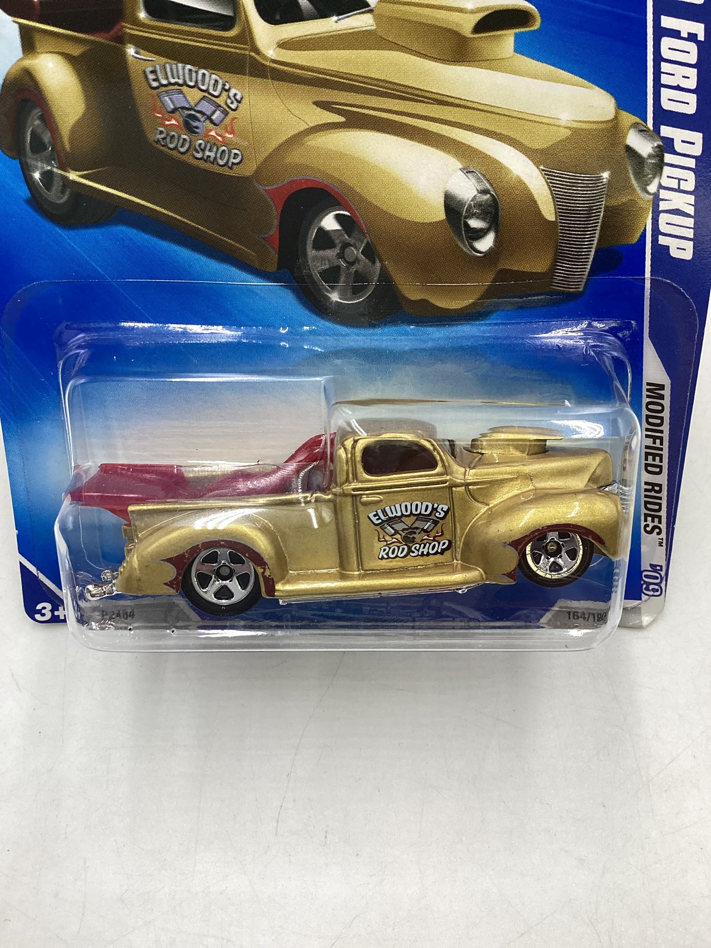 2009 Hot Wheels Modified Rides #164 40 Ford Pickup Gold 5SP Wheels 23i