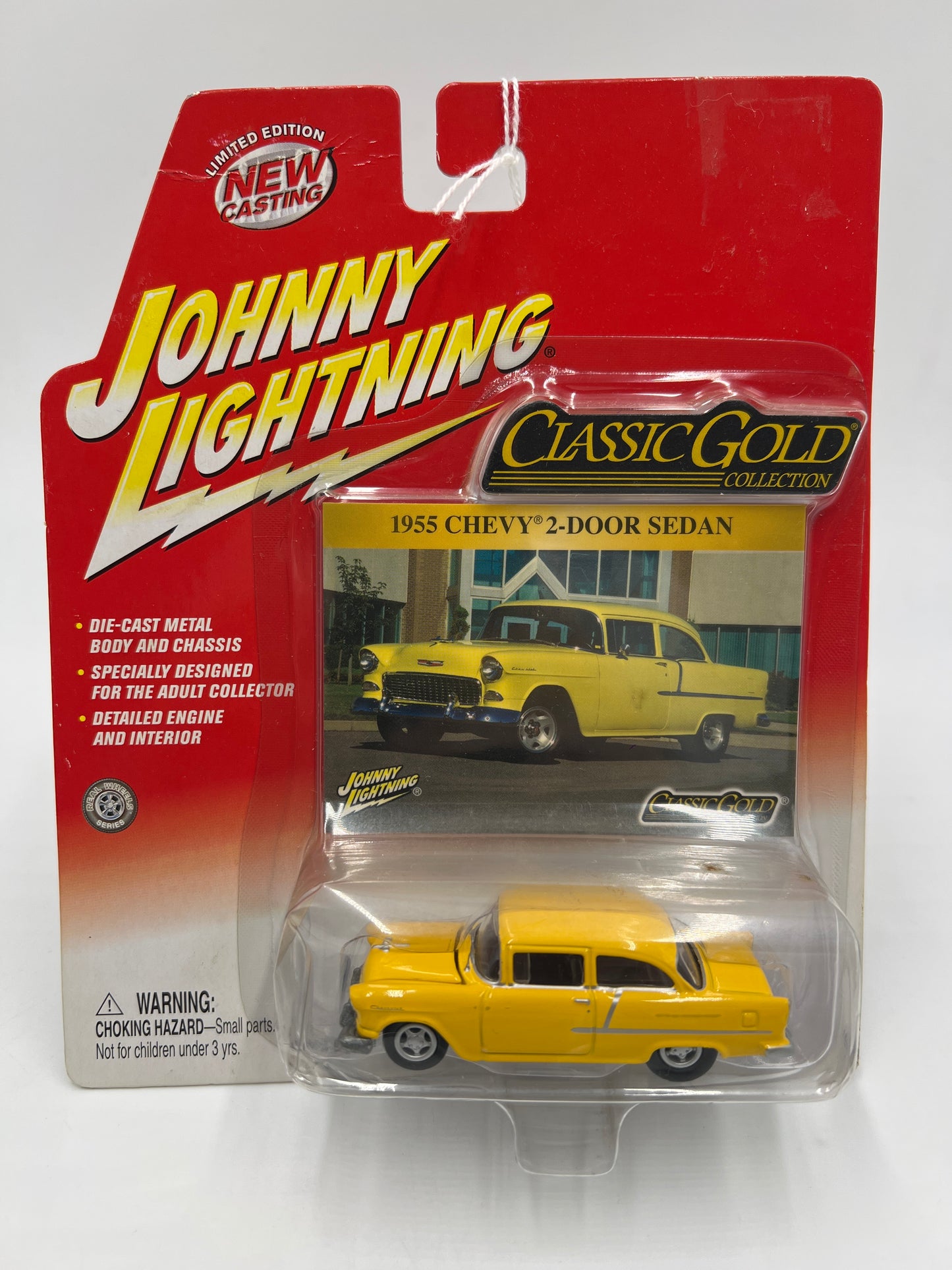 Johnny Lightning Classic Gold Collection 1955 Chevy 2-Door Sedan Yellow 222F