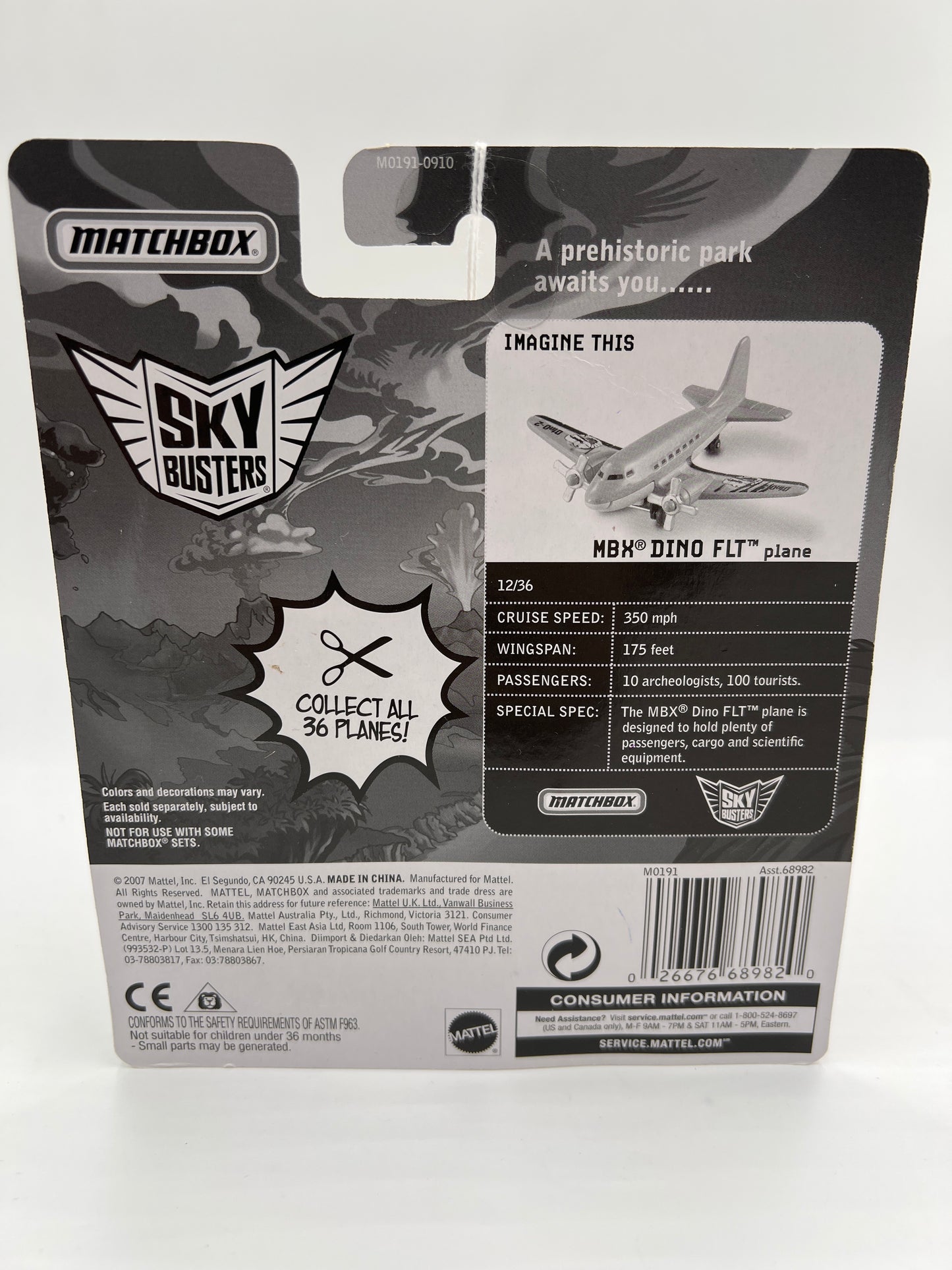 Matchbox Sky Busters MBX Metal #12 Dino FLT Green