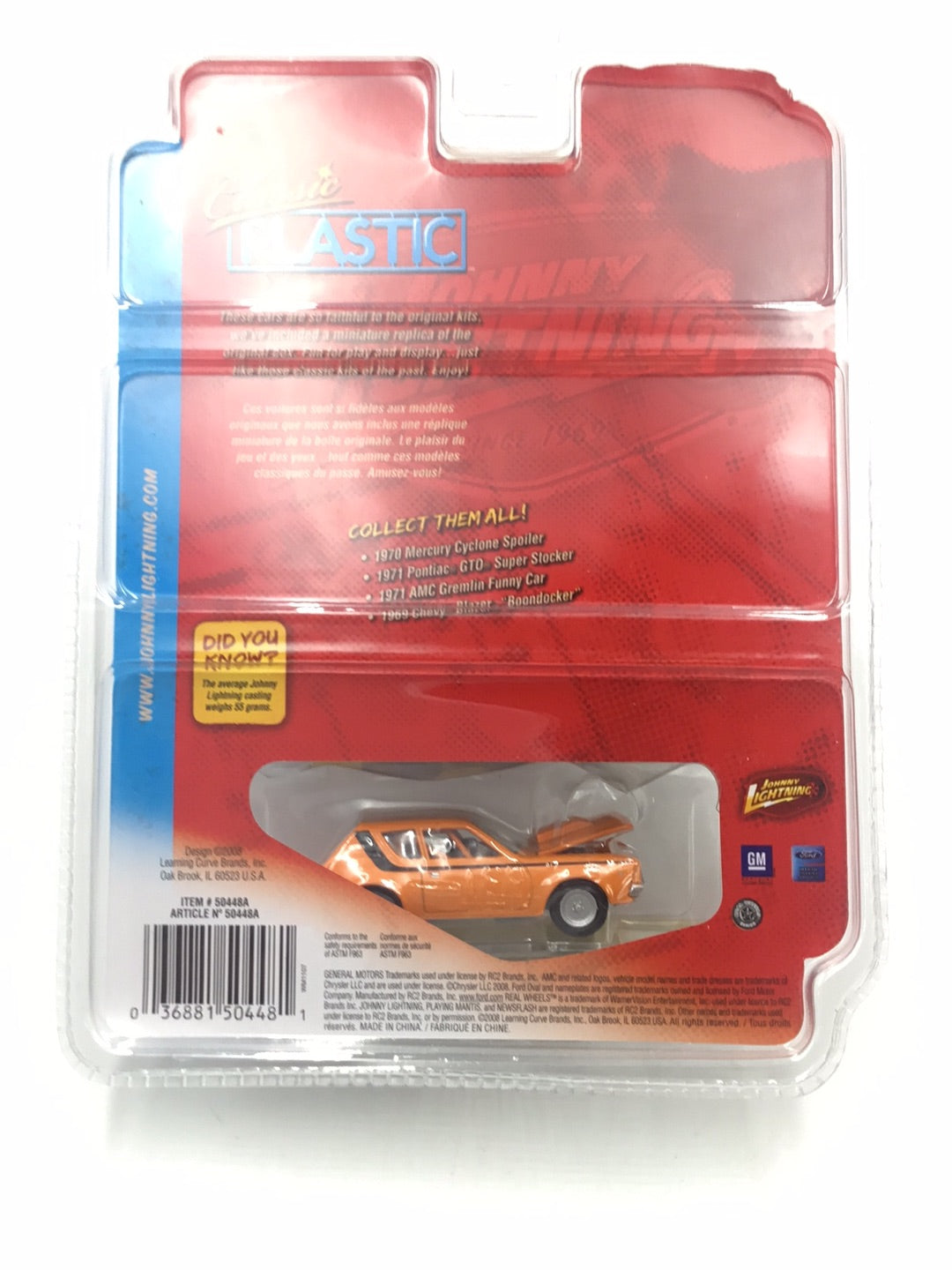 Johnny lightning Classic Plastic 71 AMC Gremlin Funny Car NN1