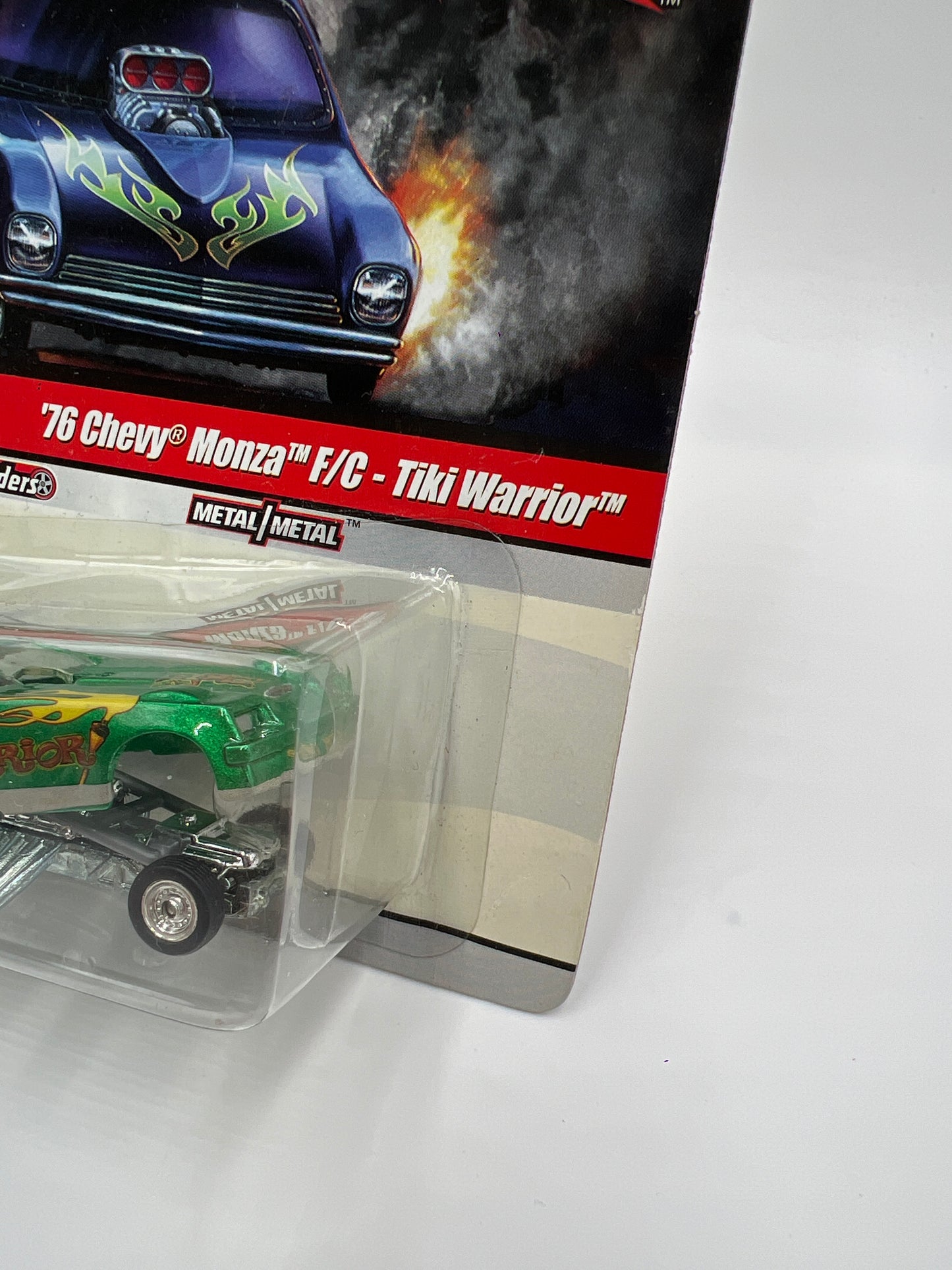 Hot Wheels Drag Strip Demons #8 76 Chevy Monza F/C Tiki Warrior W/Protector