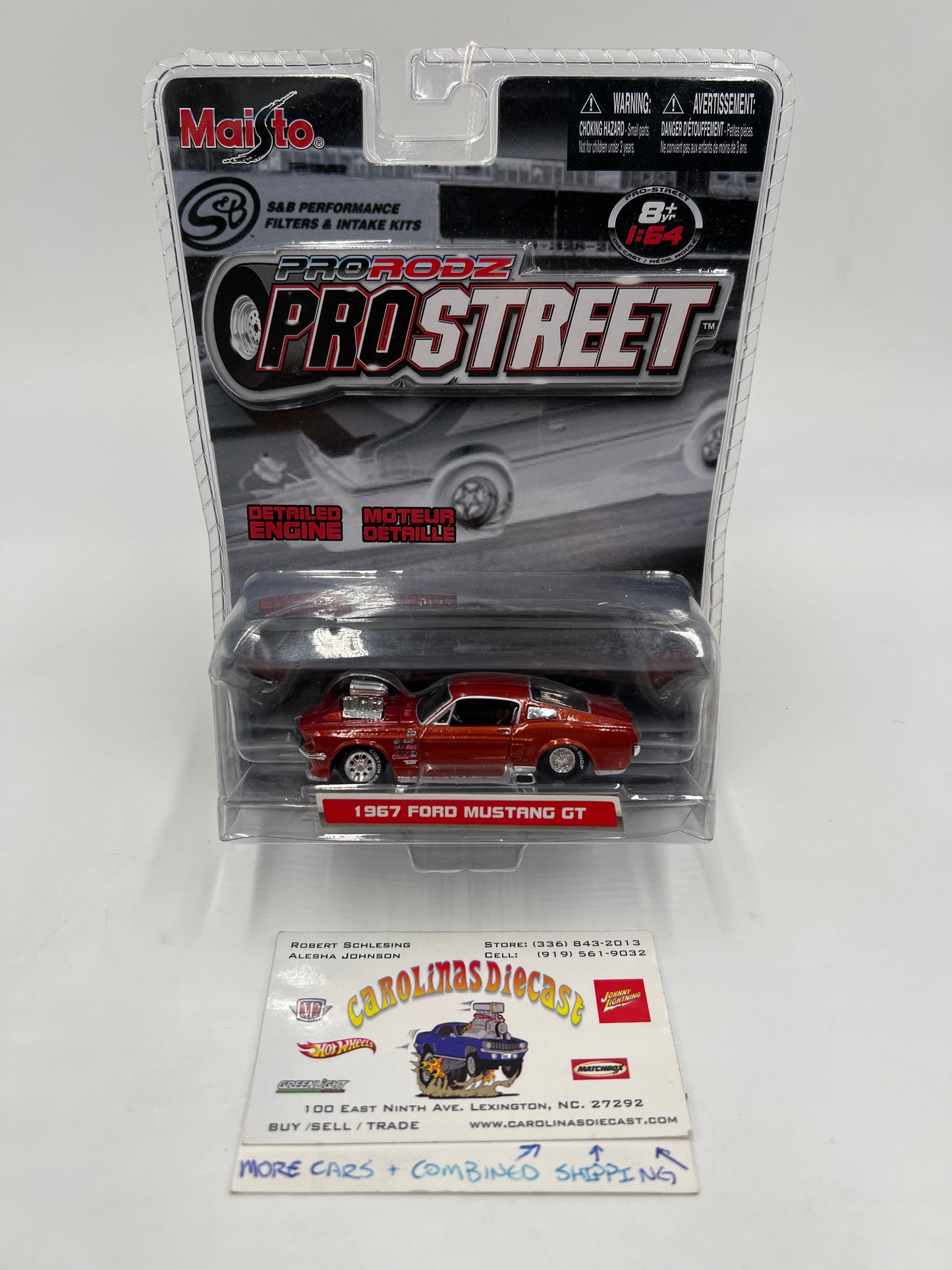 Maisto Pro Rodz Pro Street 1967 Ford Mustang GT Orange 185D