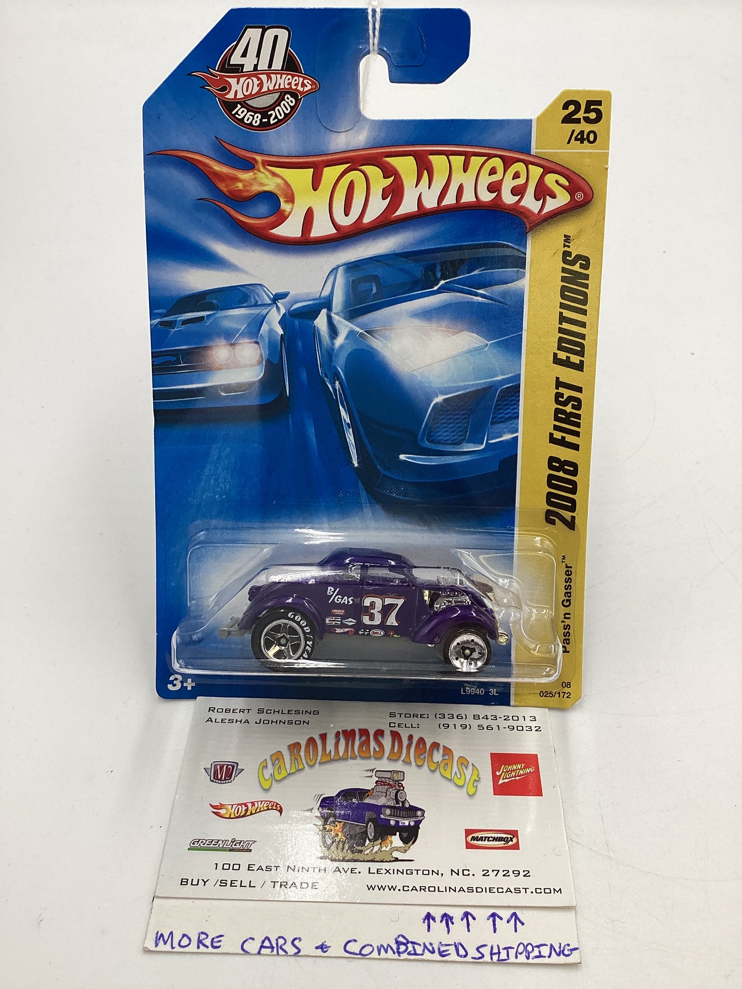 2008 Hot Wheels New Models #25 Pass N Gasser Purple 56E