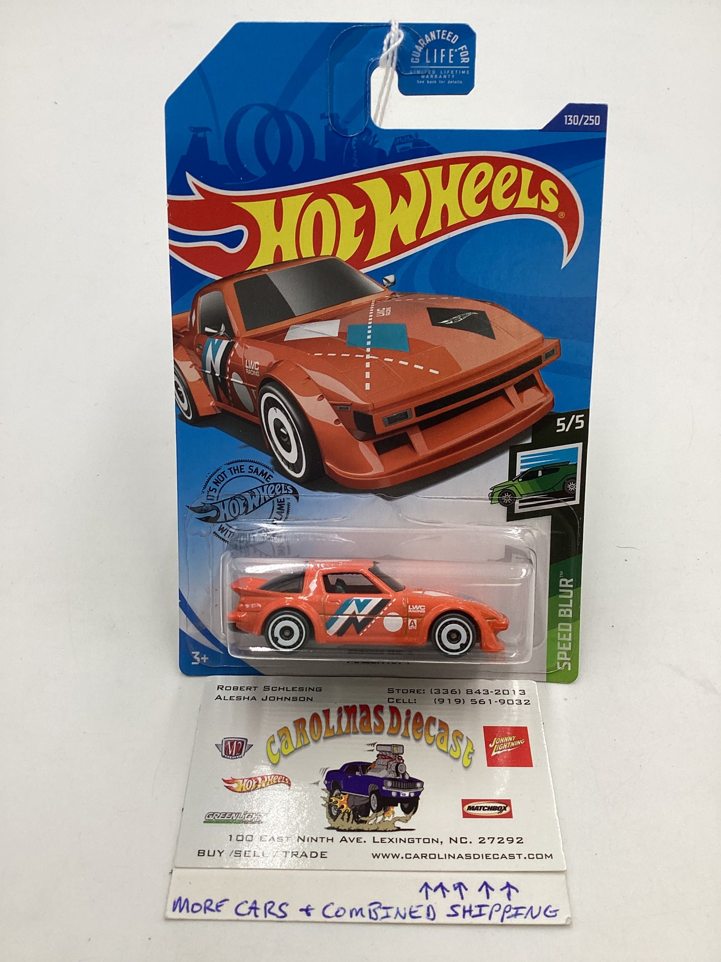 2020 Hot wheels Speed Blur #130 95 Mazda RX-7 Orange 86D