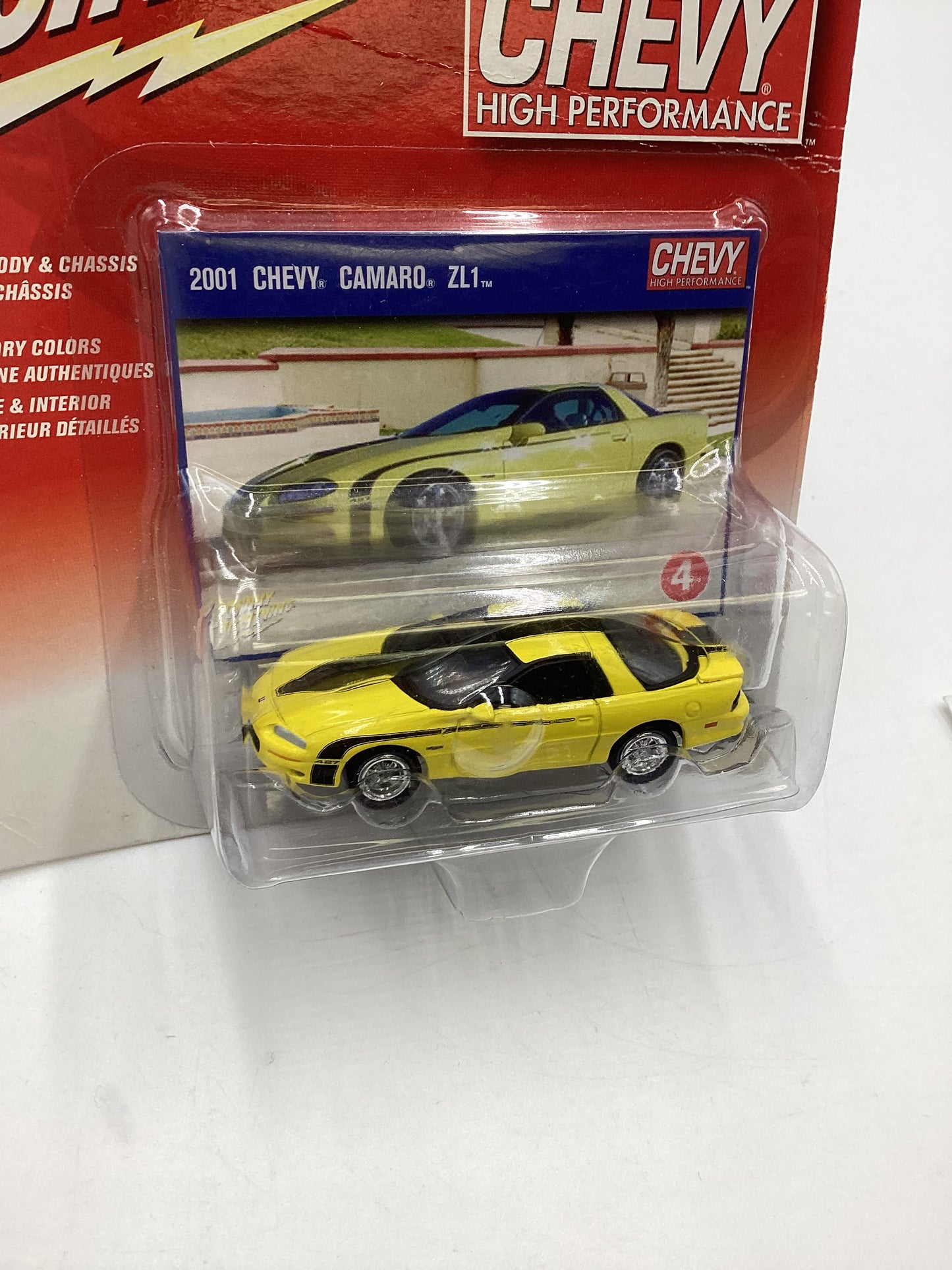 Johnny Lightning Chevy High Performance #4 2001 Chevy Camaro ZL1 Yellow