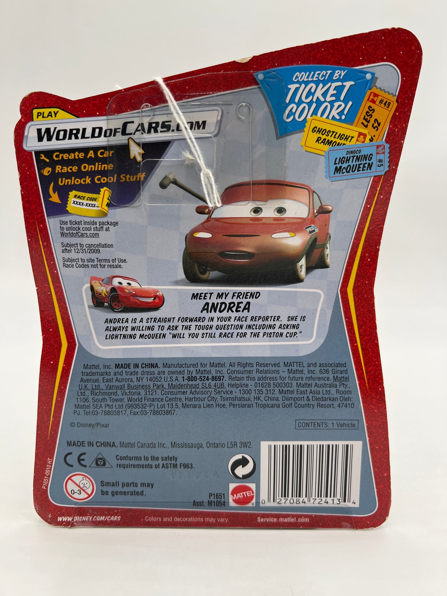 Disney Pixar The World Of Cars Race O Rama #93 Todd #2