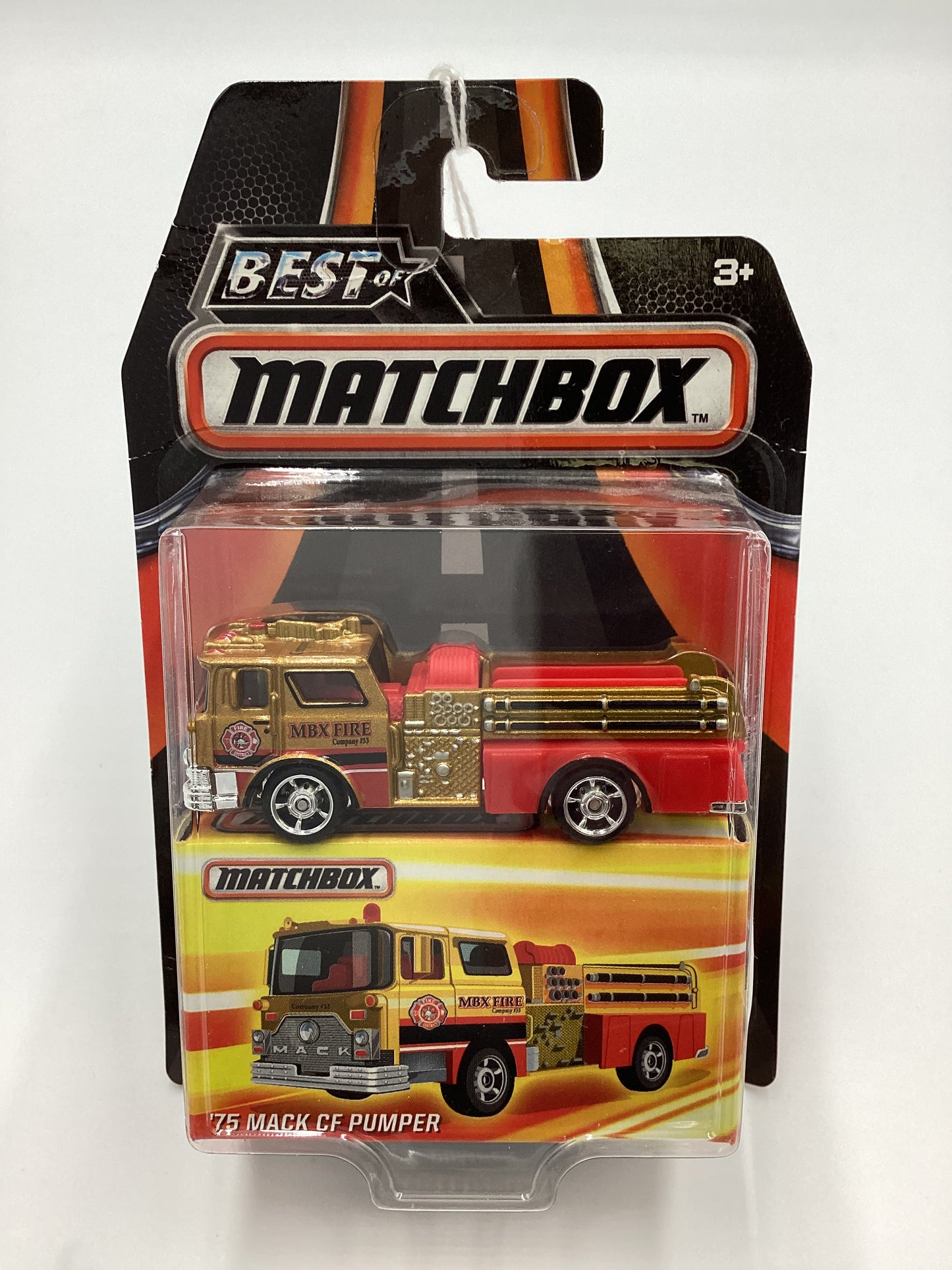 2016 Matchbox Best of Matchbox 75 Mack CF Pumper Gold Card has veins 174G