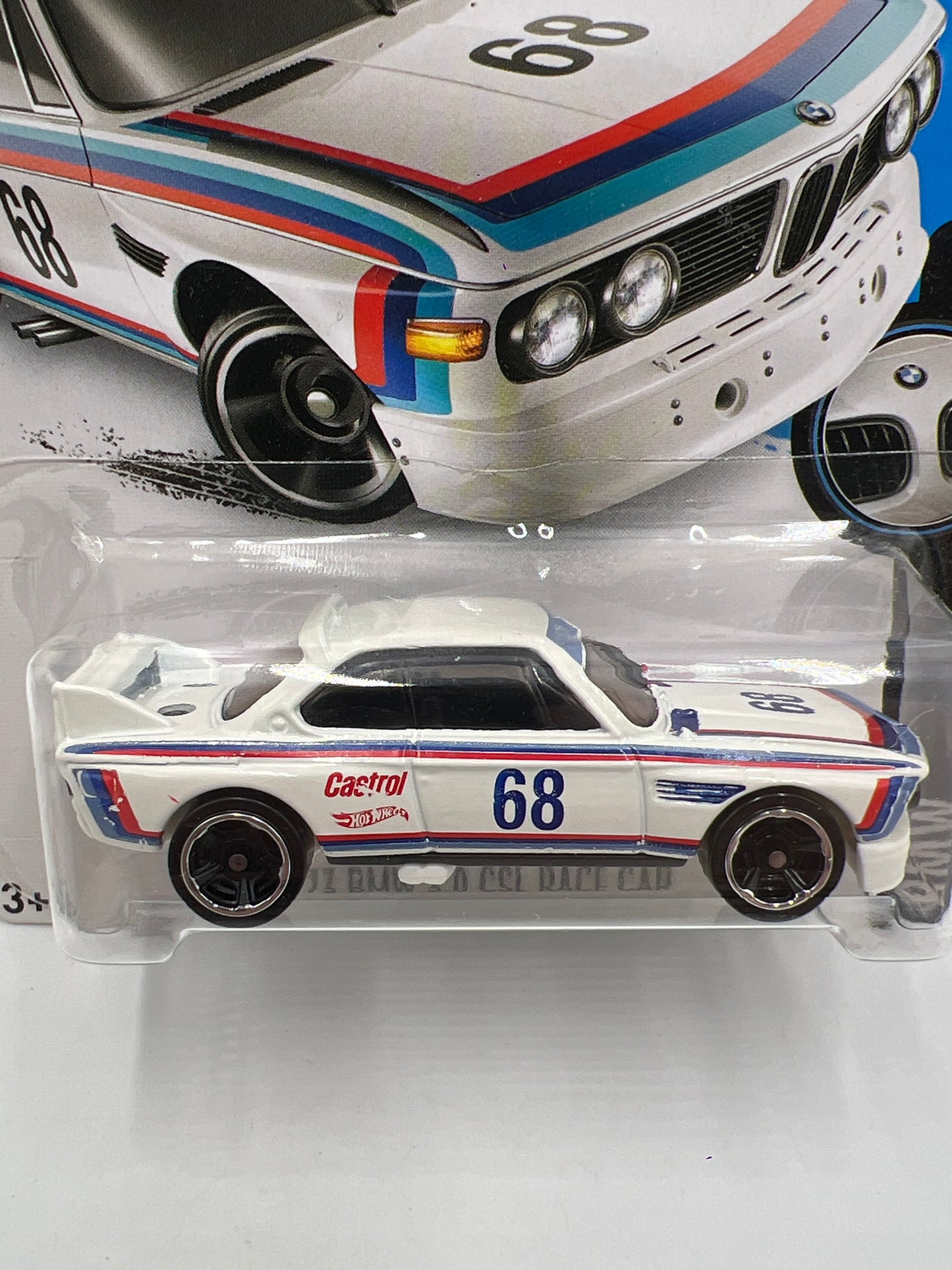 2016 Hot Wheels BMW #190 73 BMW 3.0 CSL Race Car White