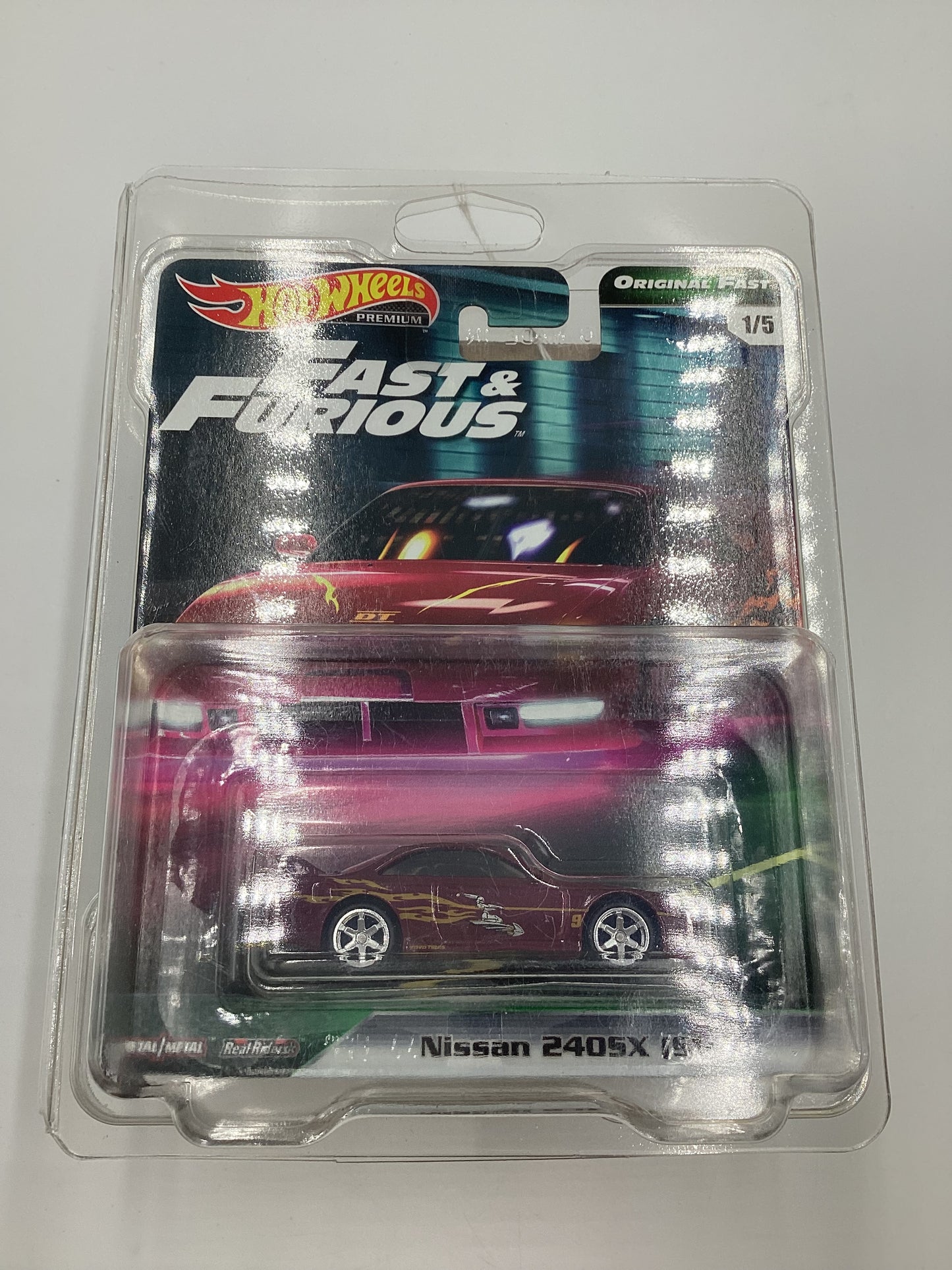 Hot Wheels Premium Fast & Furious Original Fast #1 Nissan 240SX W/Protector