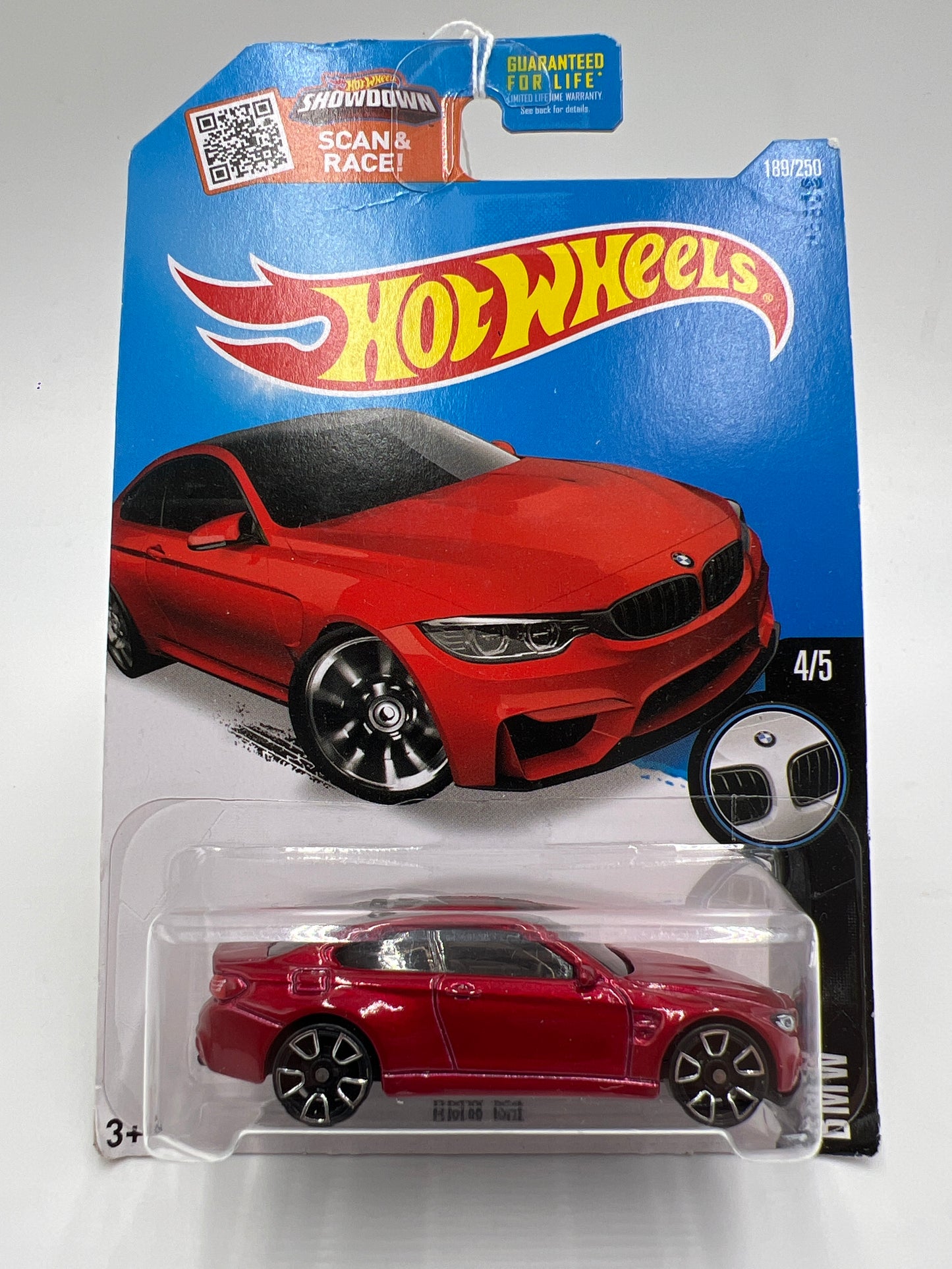 2016 Hot Wheels BMW #189 BMW M4 Red 108A