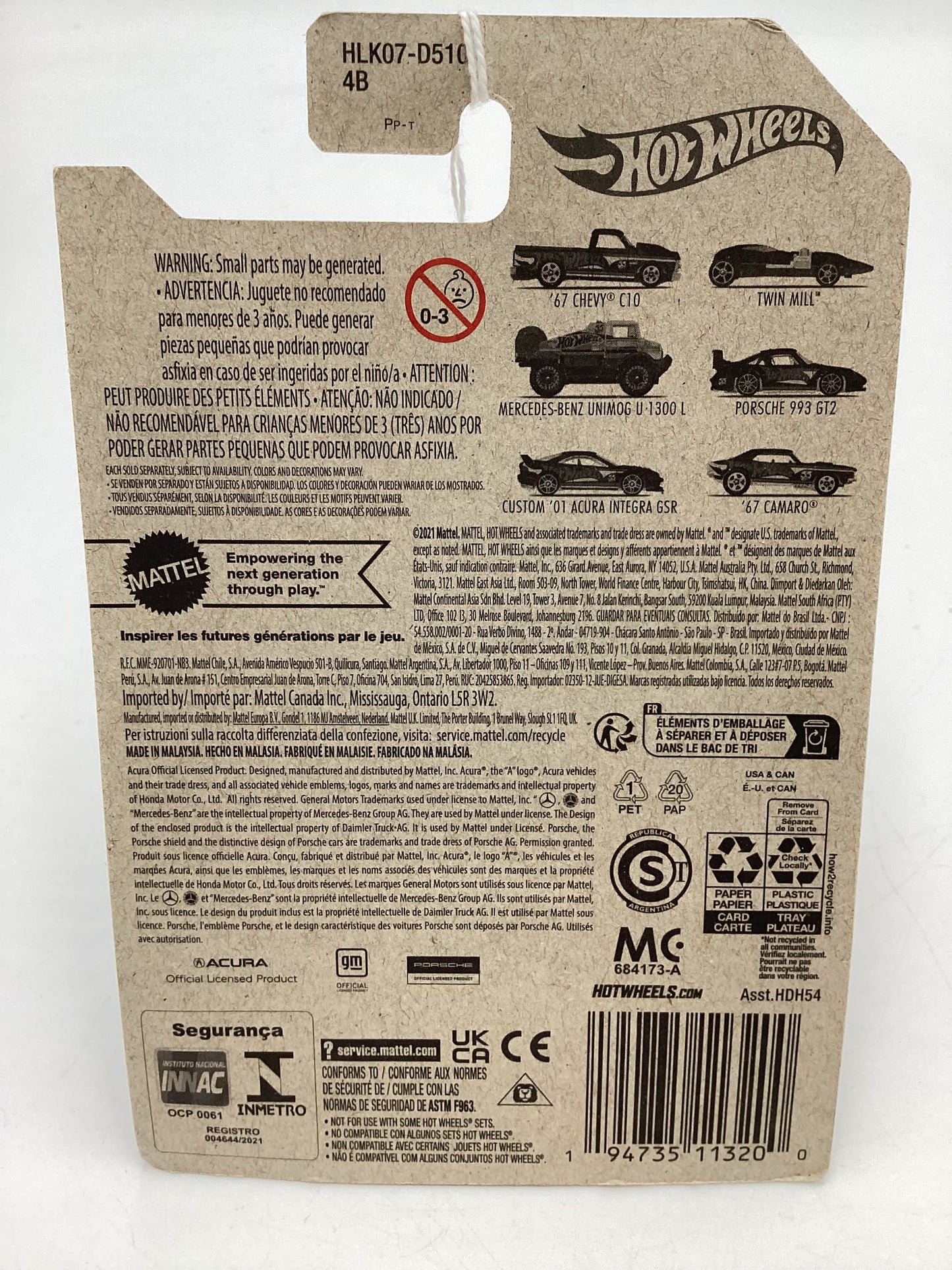 2023 Hot Wheels 55th Anniversary #5 Custom 01 Acura Integra GSR Black 154C
