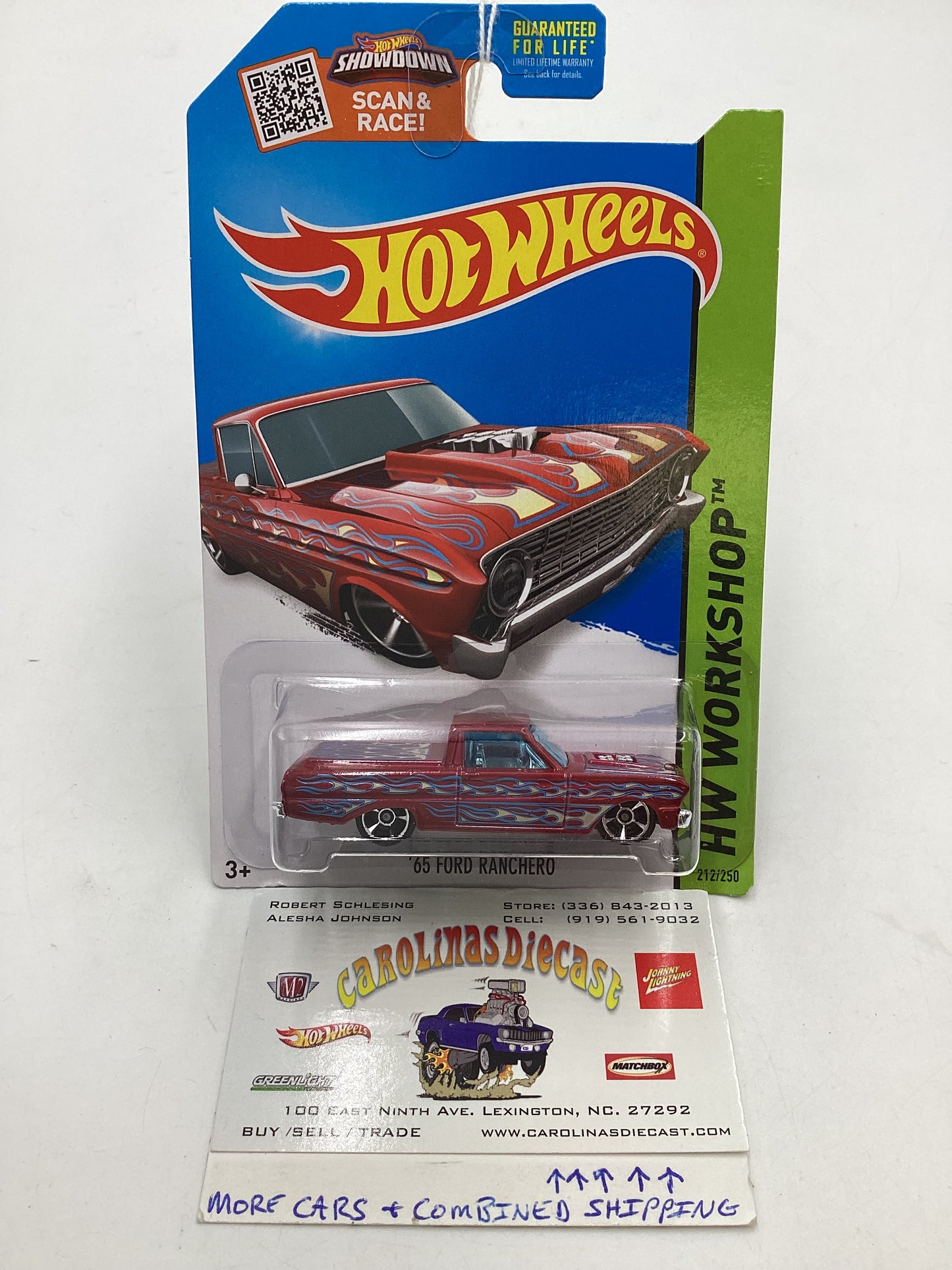 2015 Hot Wheels Workshop #212 65 Ford Ranchero Red 32E