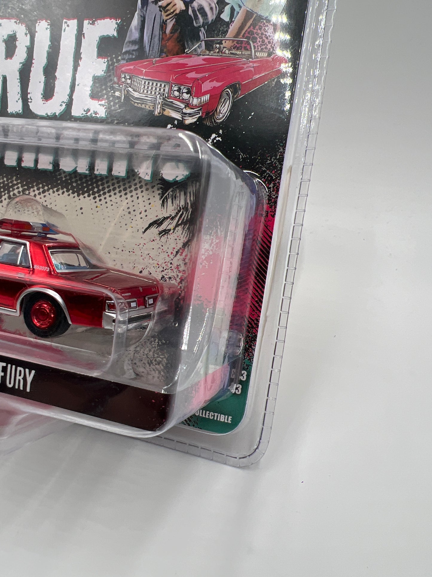 Greenlight Hollywood Series 43 True Romance Target CHASE 1982 Plymouth Gran Fury Chrome Red