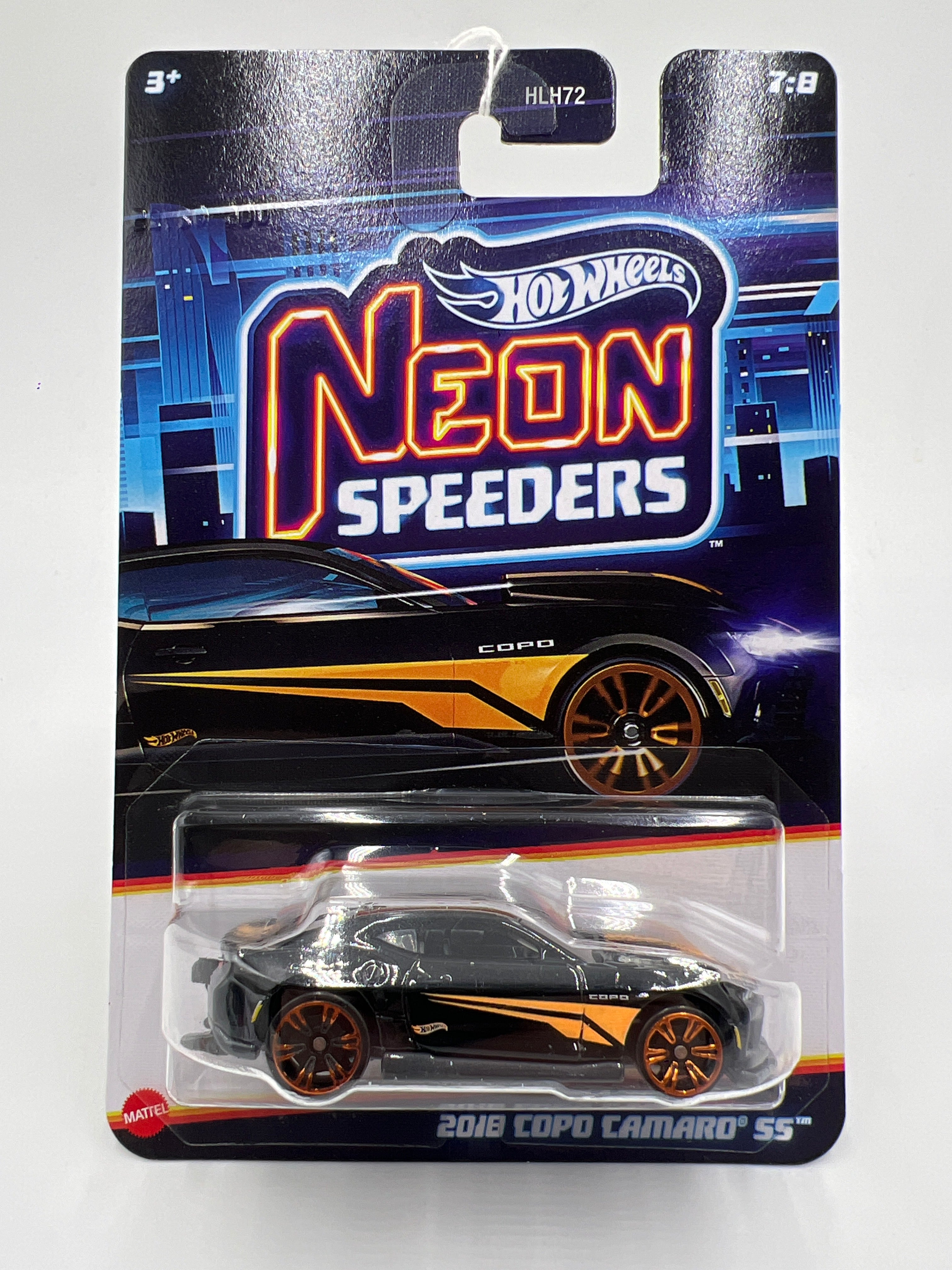 2025 Hot Wheels Neon Speeders #7 2018 Copo Camaro SS Black 158F