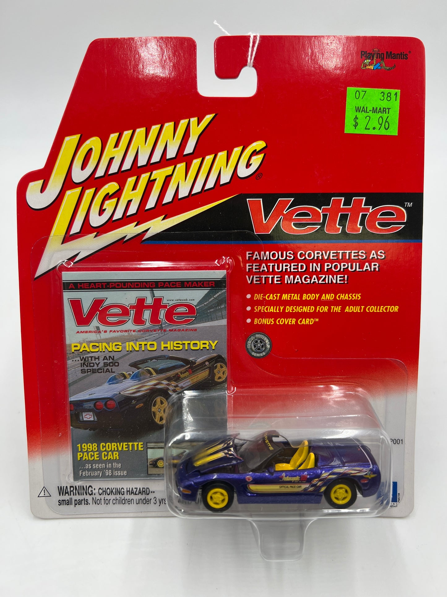 Johnny Lightning Vette 1998 Corvette Pace Car Blue 219E