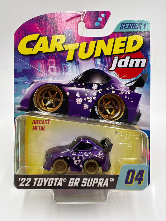 2025 MGA Car Tuned JDM Series 1 #4 22 Toyota GR Supra Purple 180D
