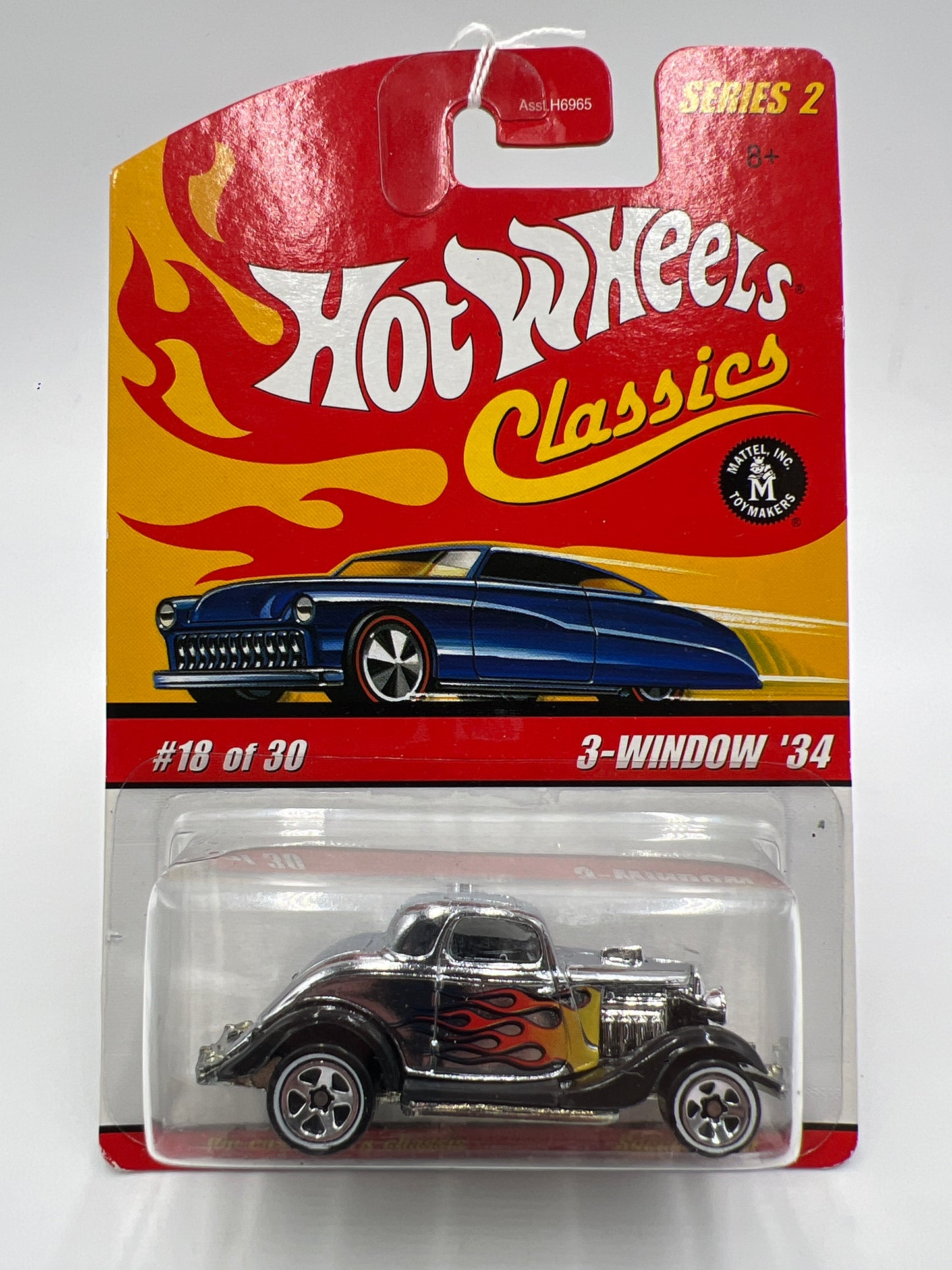 Hot Wheels Classics Series 2 #18 3-Window 34 Chrome SR