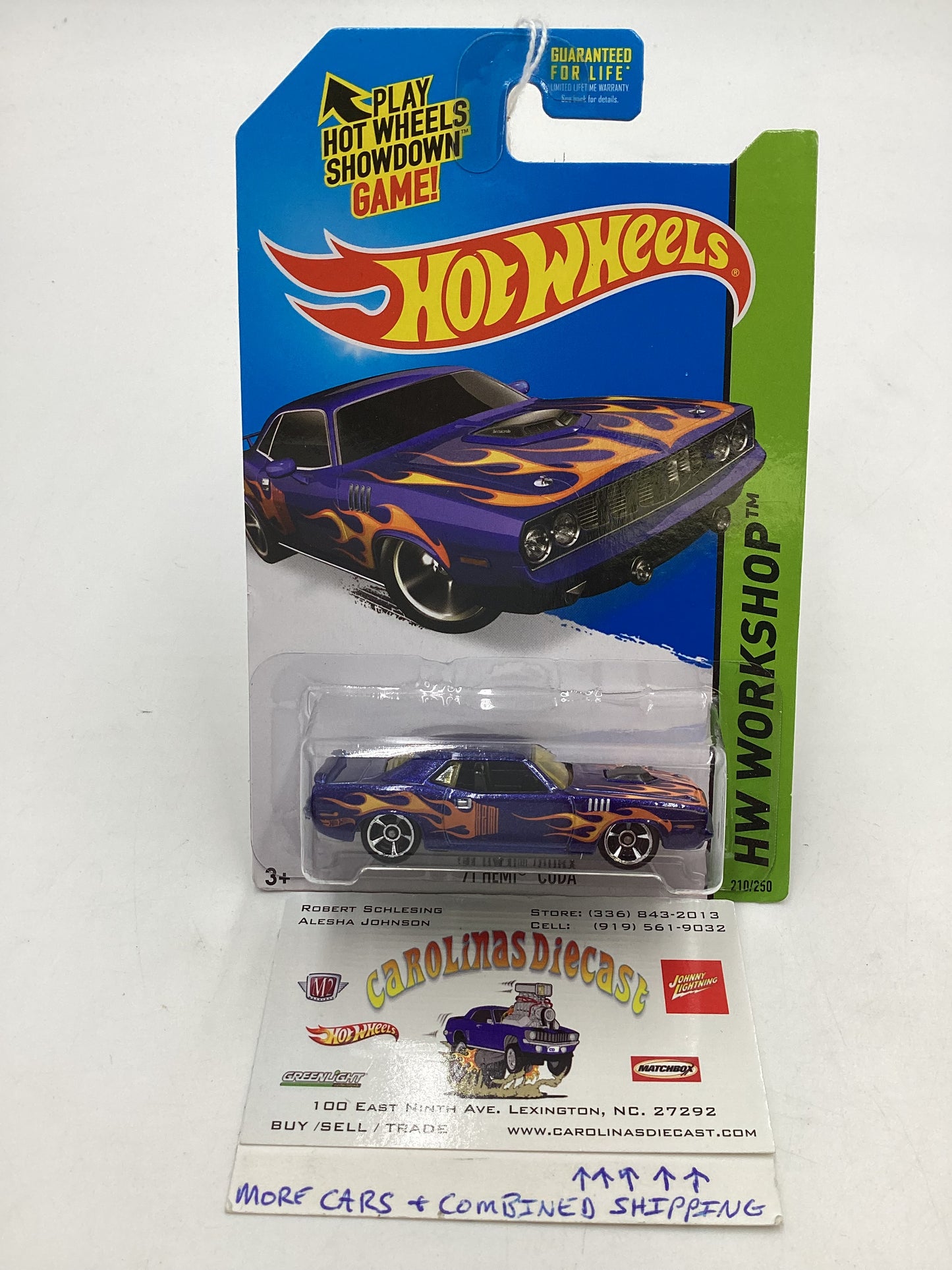 2015 Hot Wheels Workshop #210 71 Hemi Cuda Blue 55C