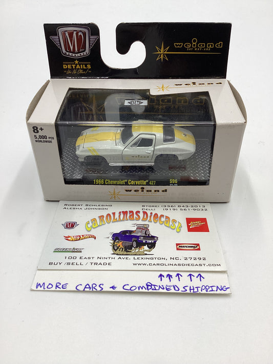 M2 Machines Weiand 1966 Chevrolet Corvette 427 White S96 OReillys Exclusive