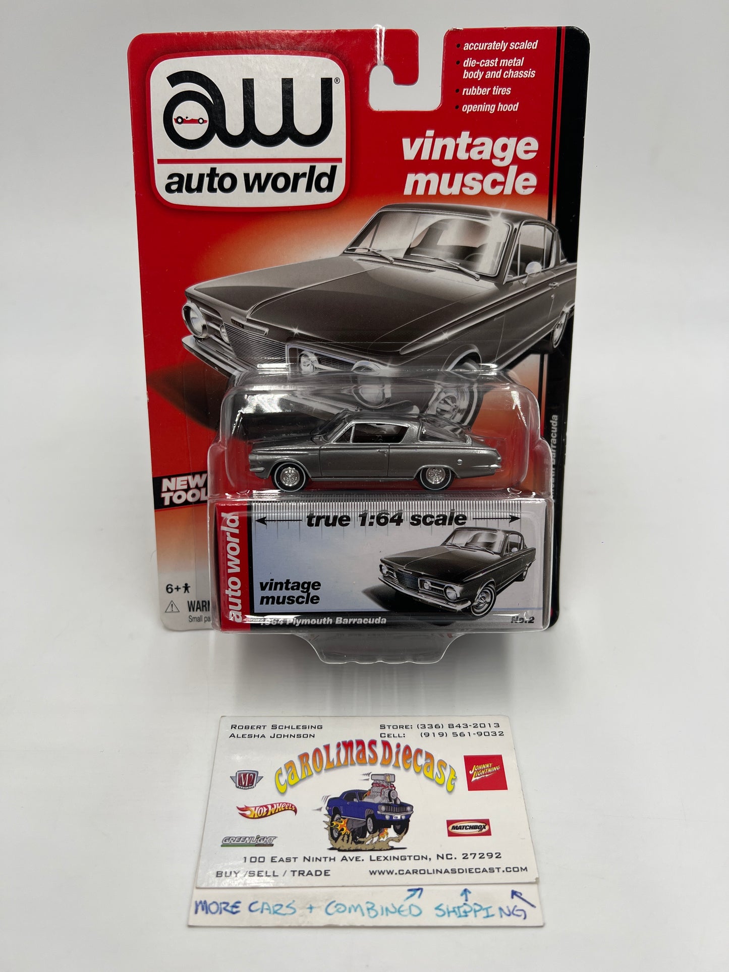 Auto World Vintage Muscle Release 4 #2 1964 Plymouth Barracuda Silver 185A
