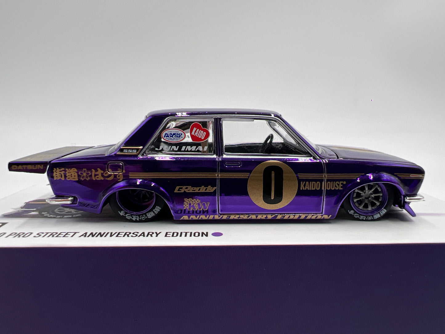 Mini GT Kaido House #138 Datsun 510 Pro Street Anniversary Edition Purple
