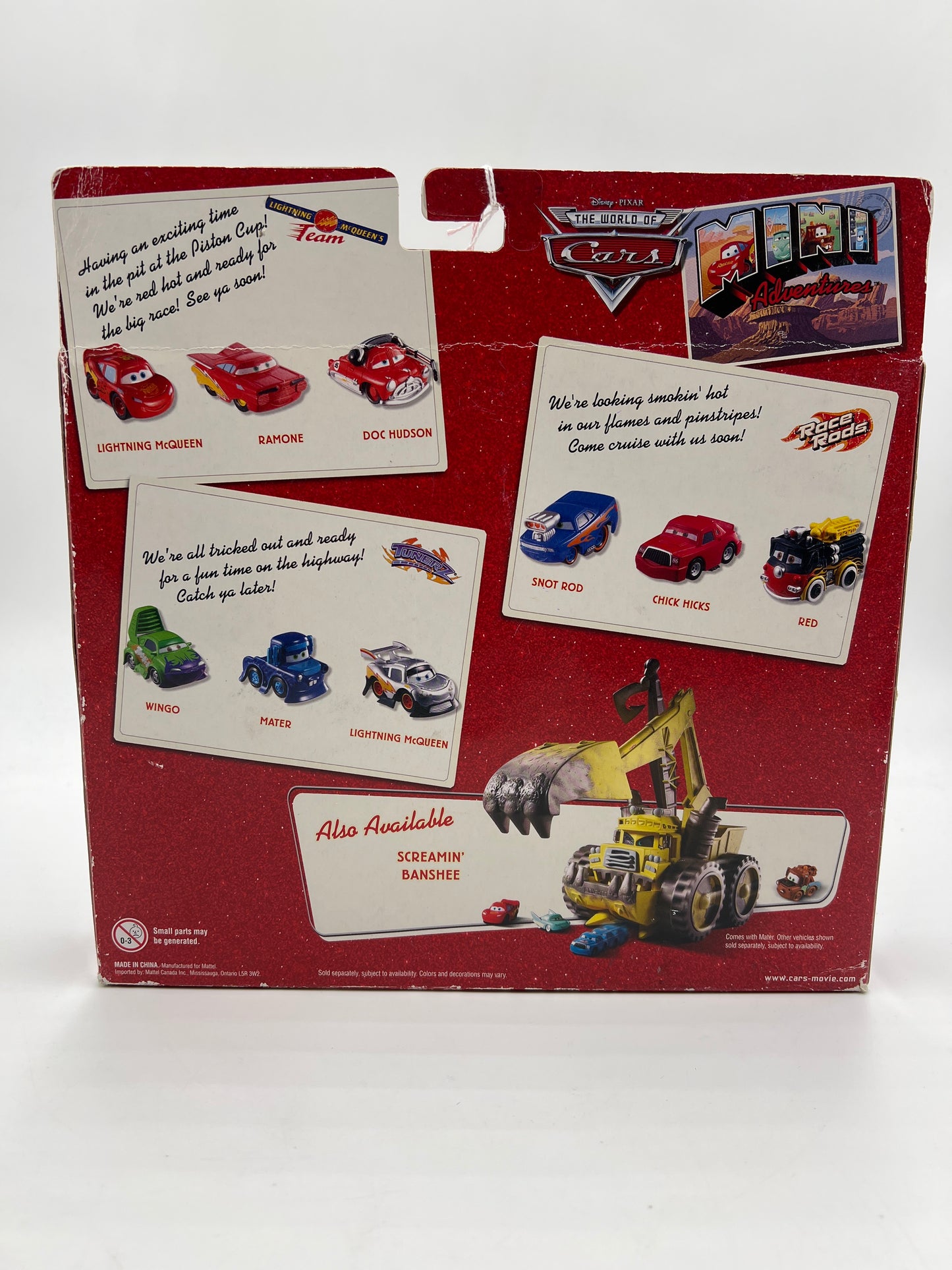 Disney Pixar The World Of Cars Mini Adventures Gift Pack VHTF