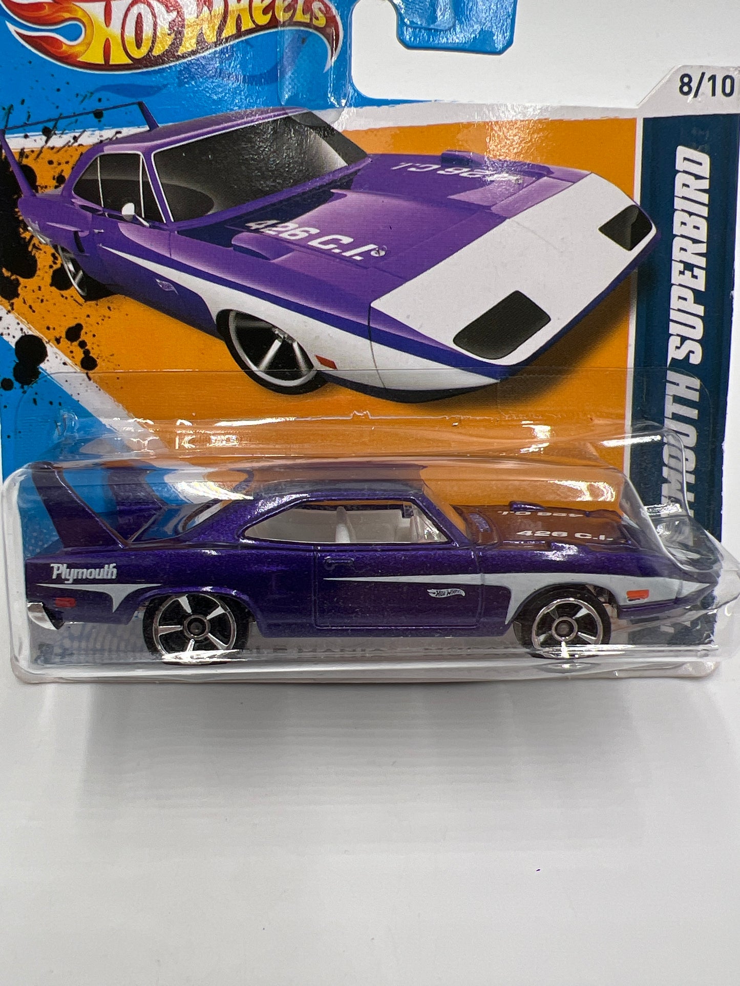 2012 Hot Wheels Short Card Muscle Mania Mopar #88 70 Plymouth Superbird Purple