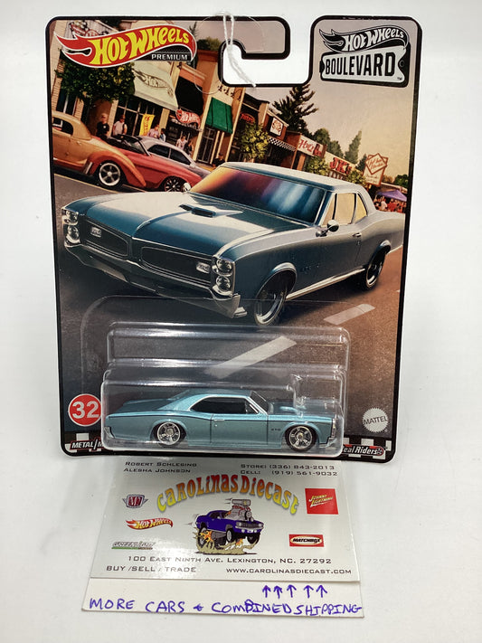 Hot Wheels Boulevard #32 66 Pontiac GTO Light Blue 260H