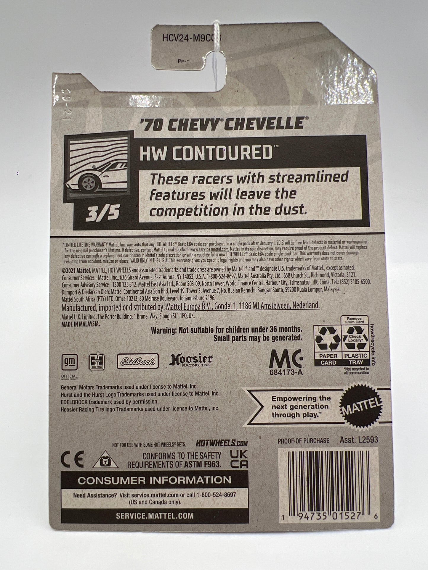 2022 Hot Wheels Contoured #46 70 Chevy Chevelle Burgundy 7F