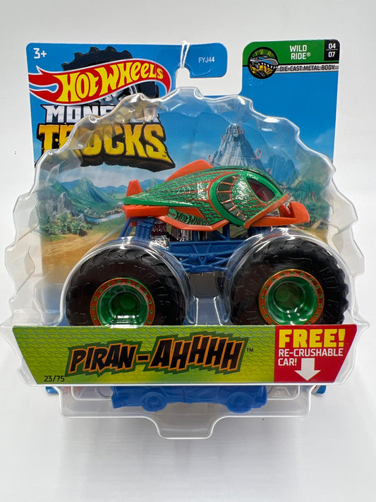 Hot Wheels Monster Trucks Wild Ride #23 Piran-ahhhh piranah 135i