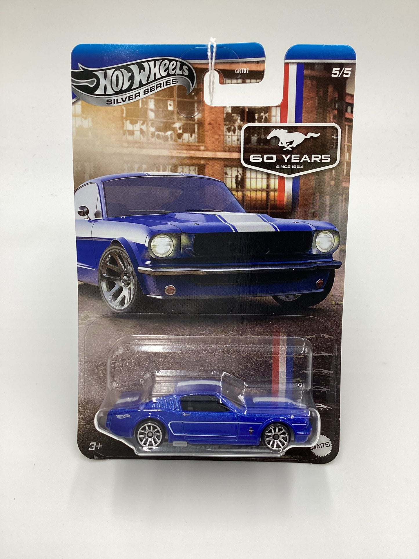 2024 Hot Wheels Silver Series 60 Years Mustang #5 65 Ford Mustang 2+2 Fastback Blue 151E
