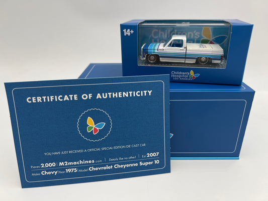 M2 Machines S132 1/2000 Childrens Hospital LA 1975 Chevrolet Cheyenne Super 10