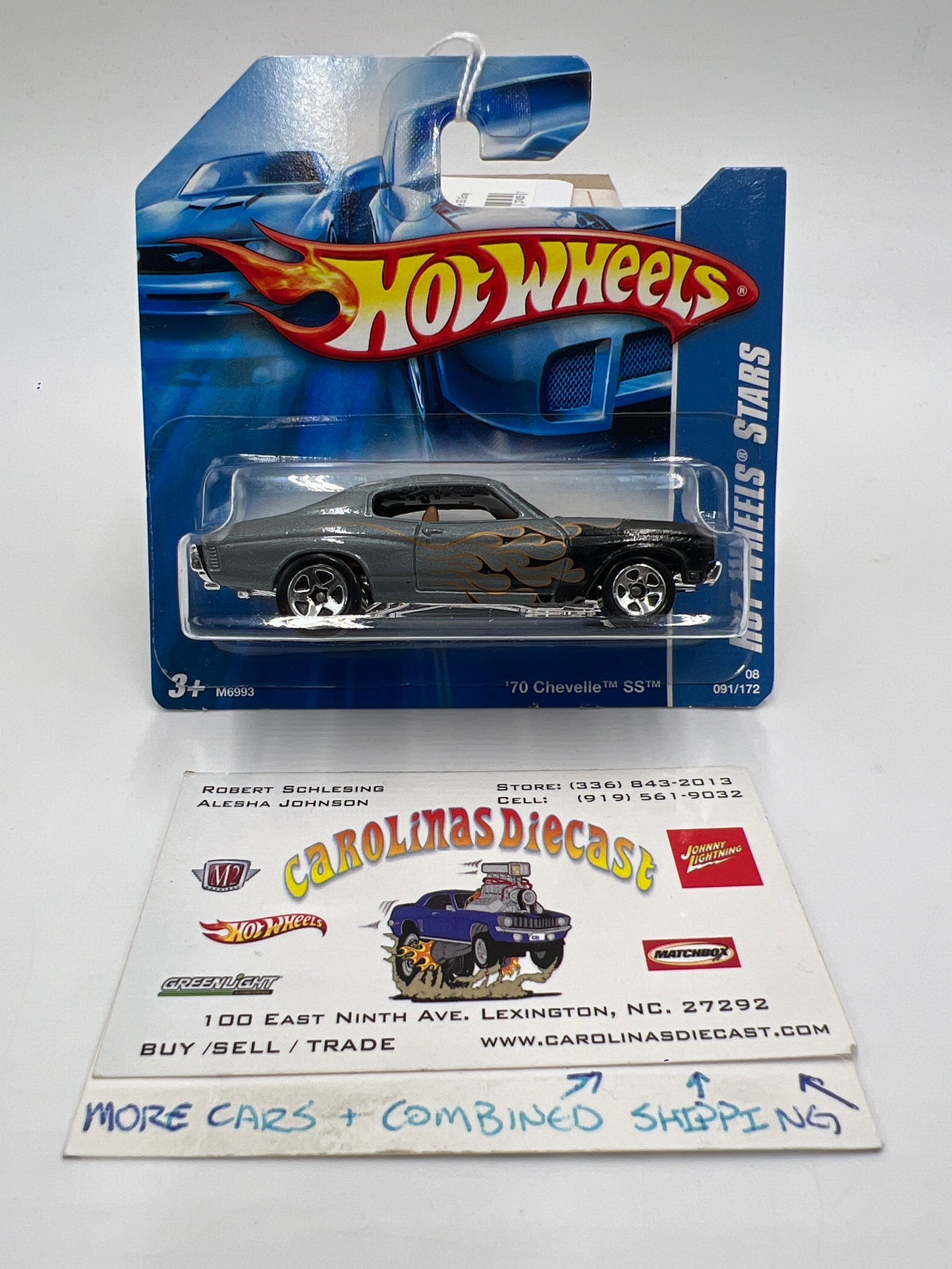 2008 Hot Wheels HW Stars #91 Short Card 70 Chevelle SS Gray 1C