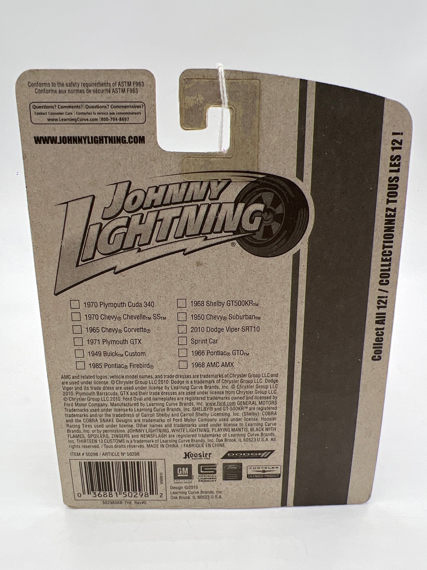 Johnny Lightning 1970 Plymouth Cuda 340 #42 Black 227F