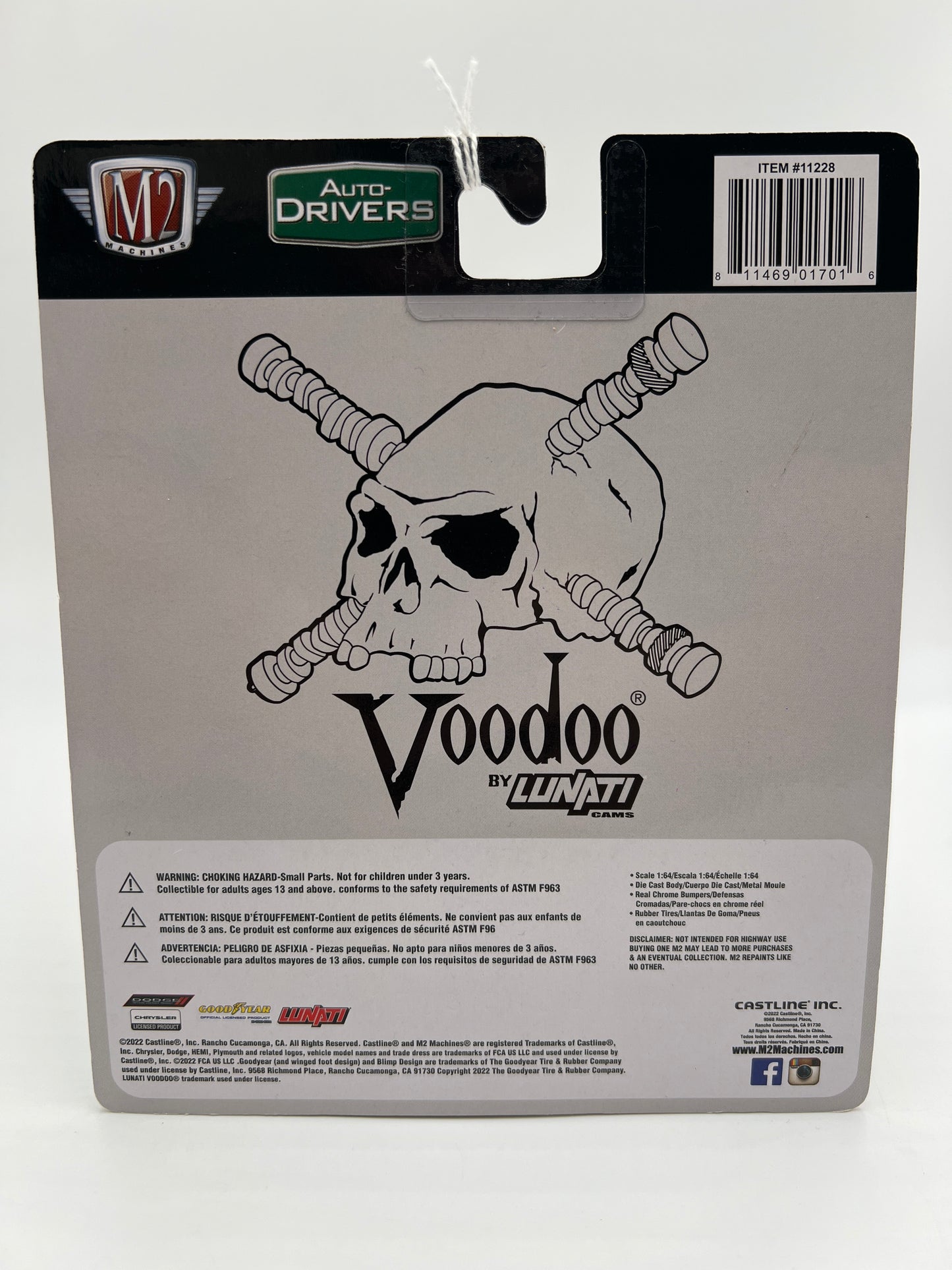 M2 Machines Auto Drivers 1971 Plymouth Hemi Cuda Silver/Black Lunati R86 193B