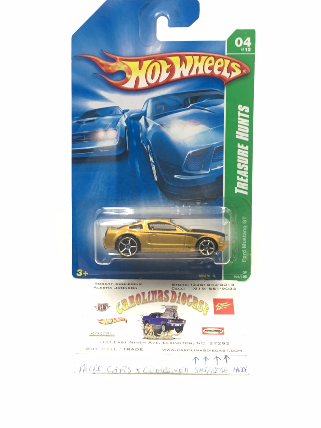 2008 Hot Wheels Treasure Hunt #164 Ford Mustang GT AA4