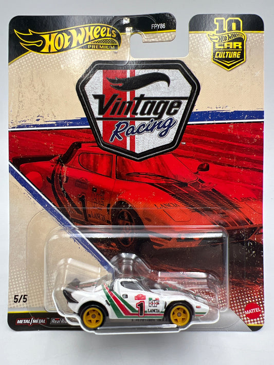 2026 Hot Wheels Premium Vintage Racing #5 Lancia Stratos White