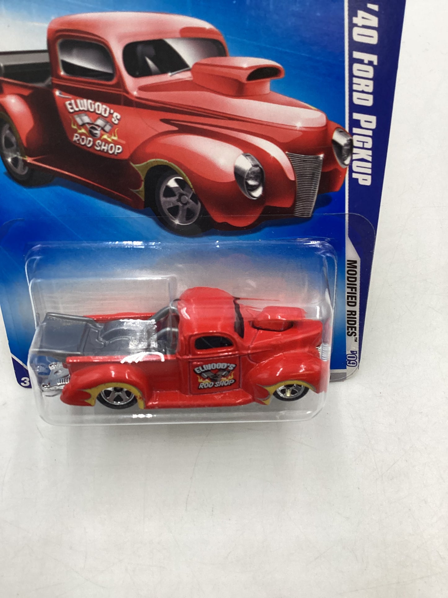 2009 Hot Wheels Modified Rides #164 40 Ford Pickup Red 24D