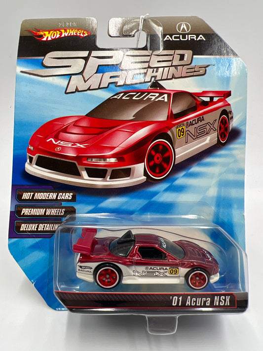 Hot Wheels Premium Speed Machines 01 Acura NSX Red/White Card Not Perfect