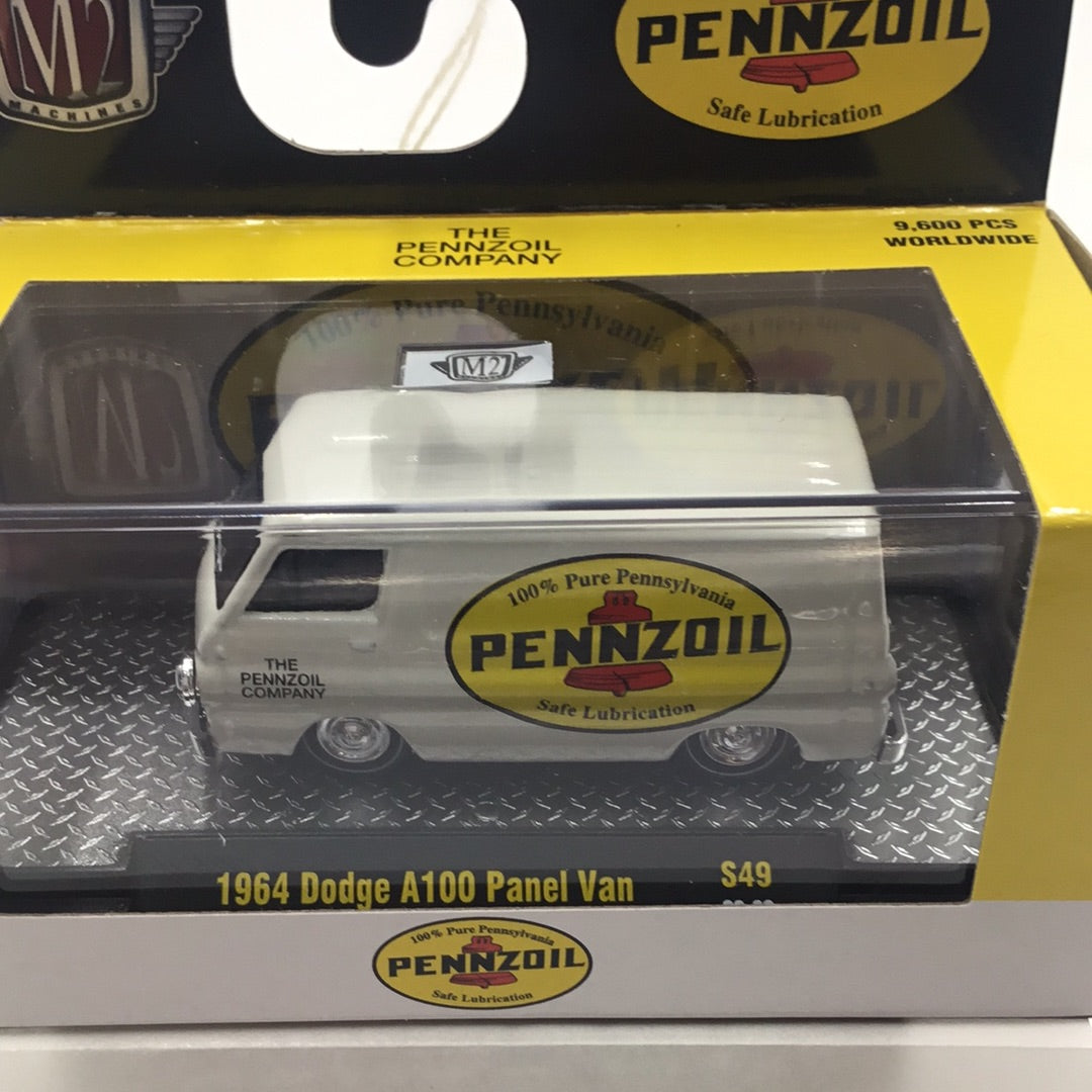 2023 M2 MACHINES 1964 Dodge A100 Panel Van Pennzoil S49