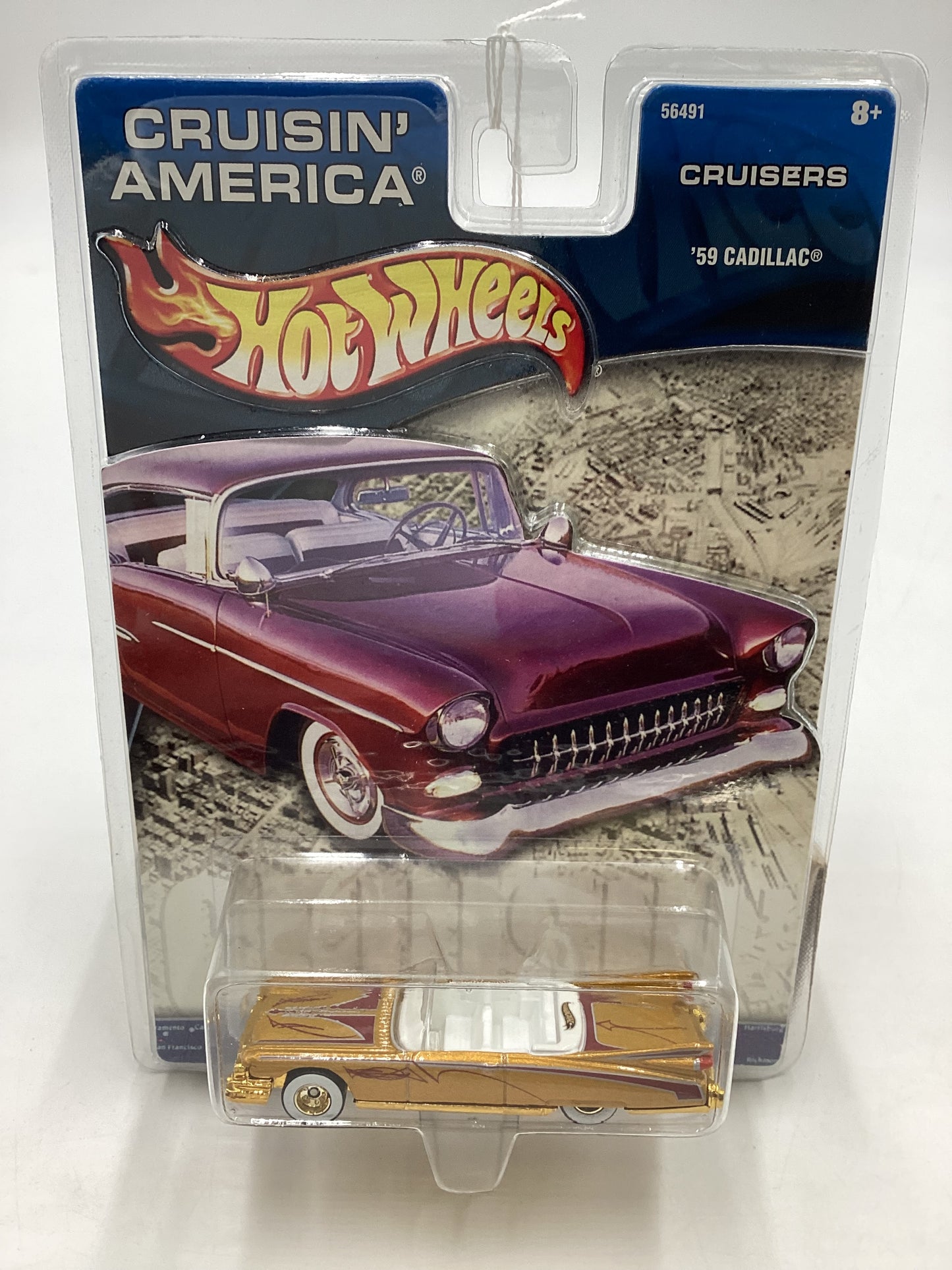 Hot Wheels Cruisin America Crusiers 59 Cadillac Gold